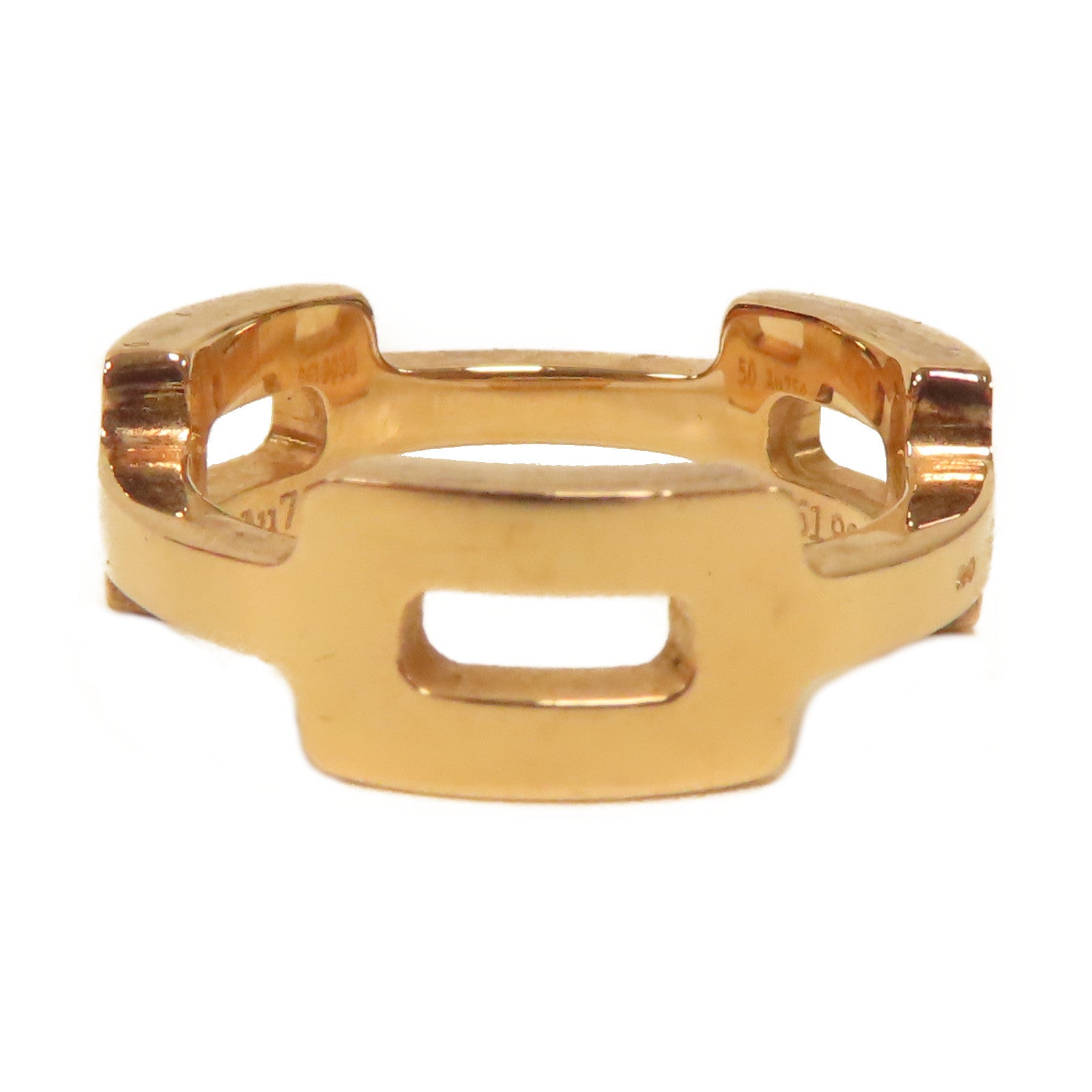 HERMES 18K玫瑰金Ring戒指Hermes#50 US#4.5