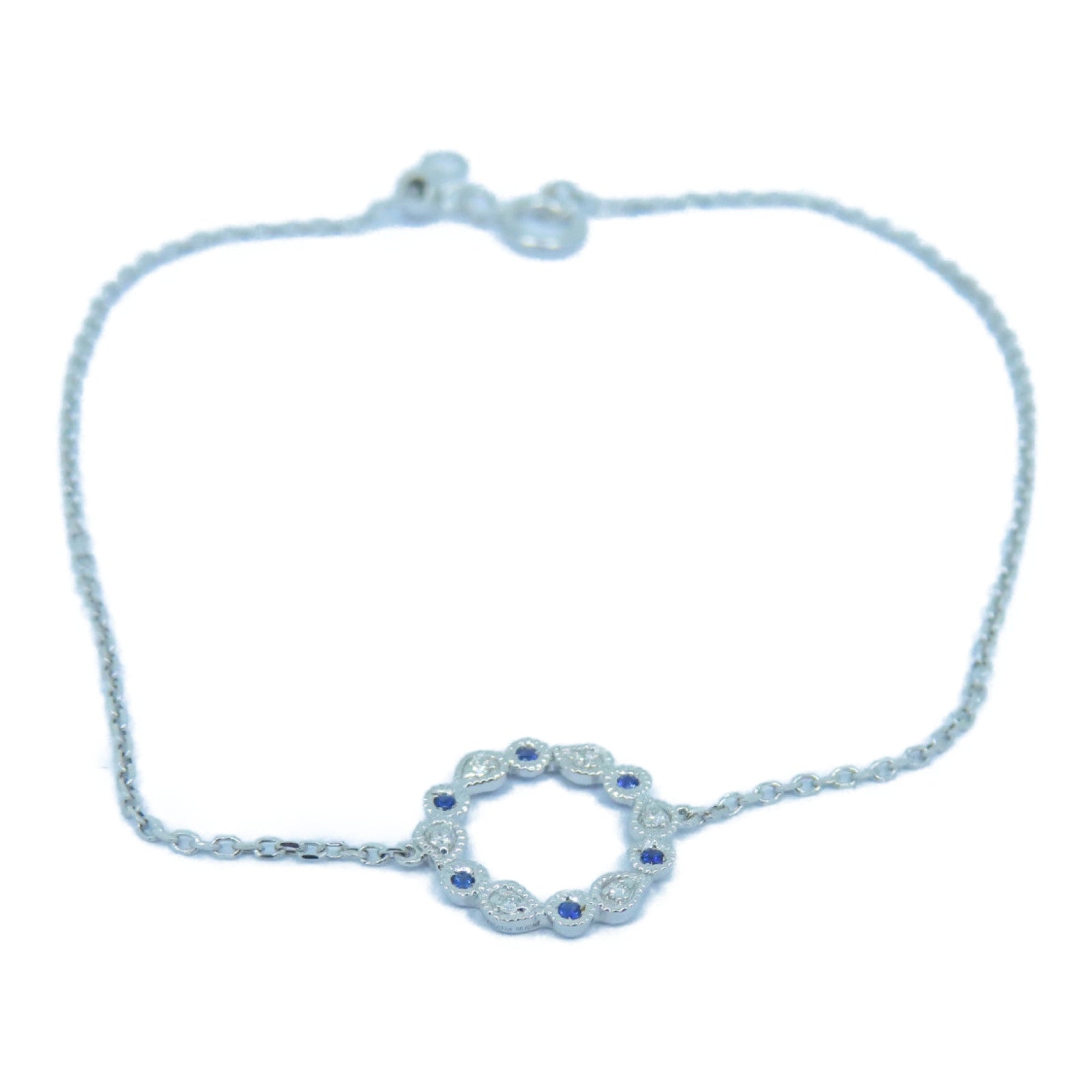 JEWELRY 【激减优惠】18K白金Sapphire Bracelet 0.02ct/0.03ct蓝宝石手链