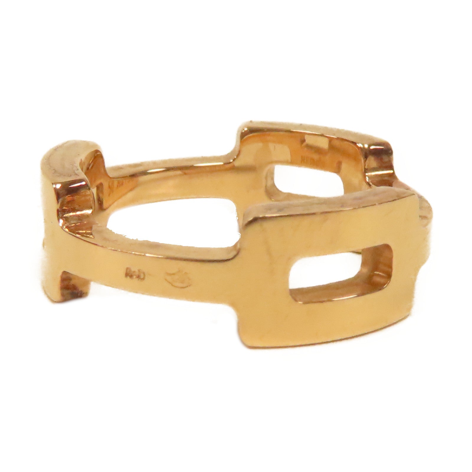 HERMES 18K玫瑰金Ring戒指Hermes#50 US#4.5