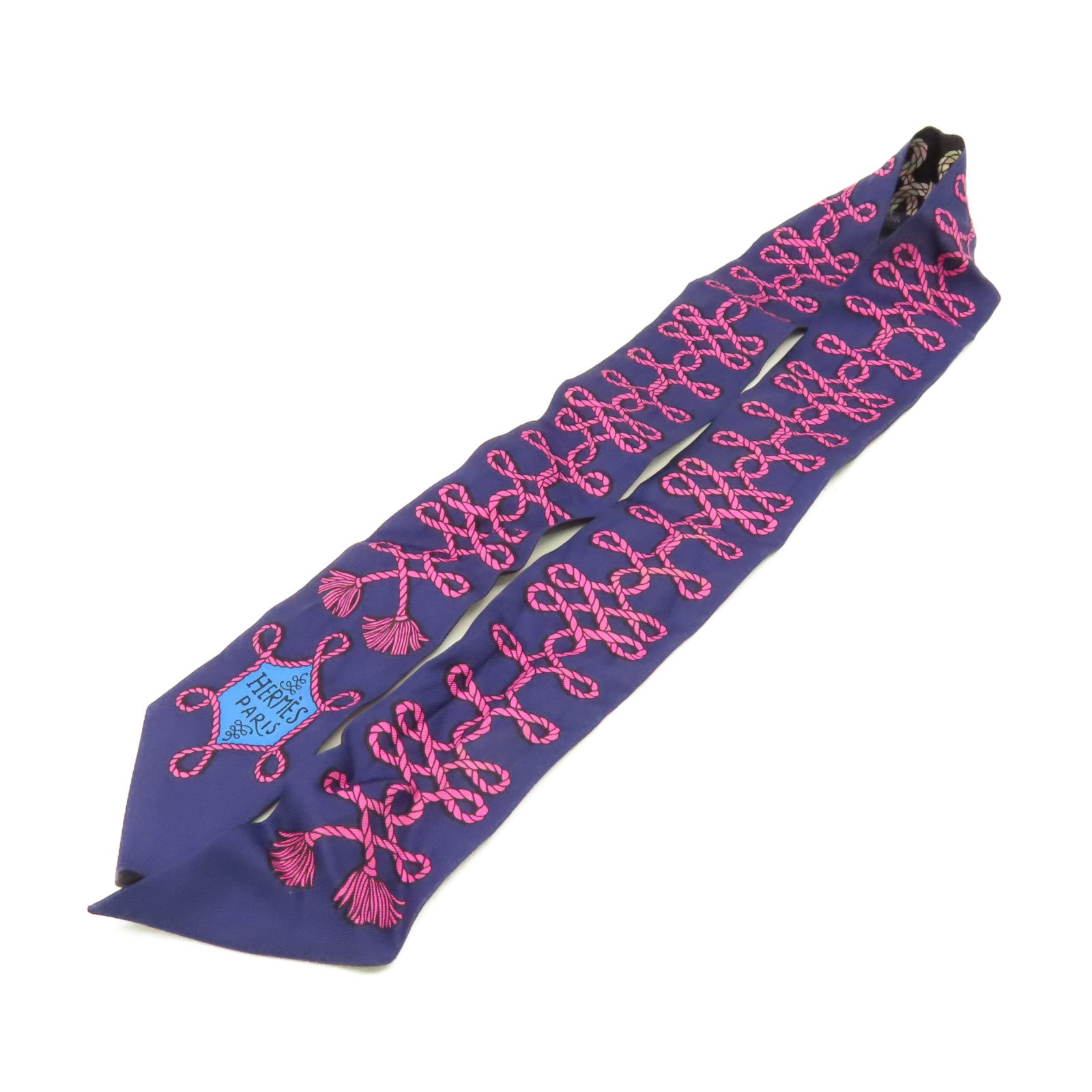 HERMES 【激減優惠】絲質Twilly Scarf絲巾粉紅色/紫色/黑色/彩色