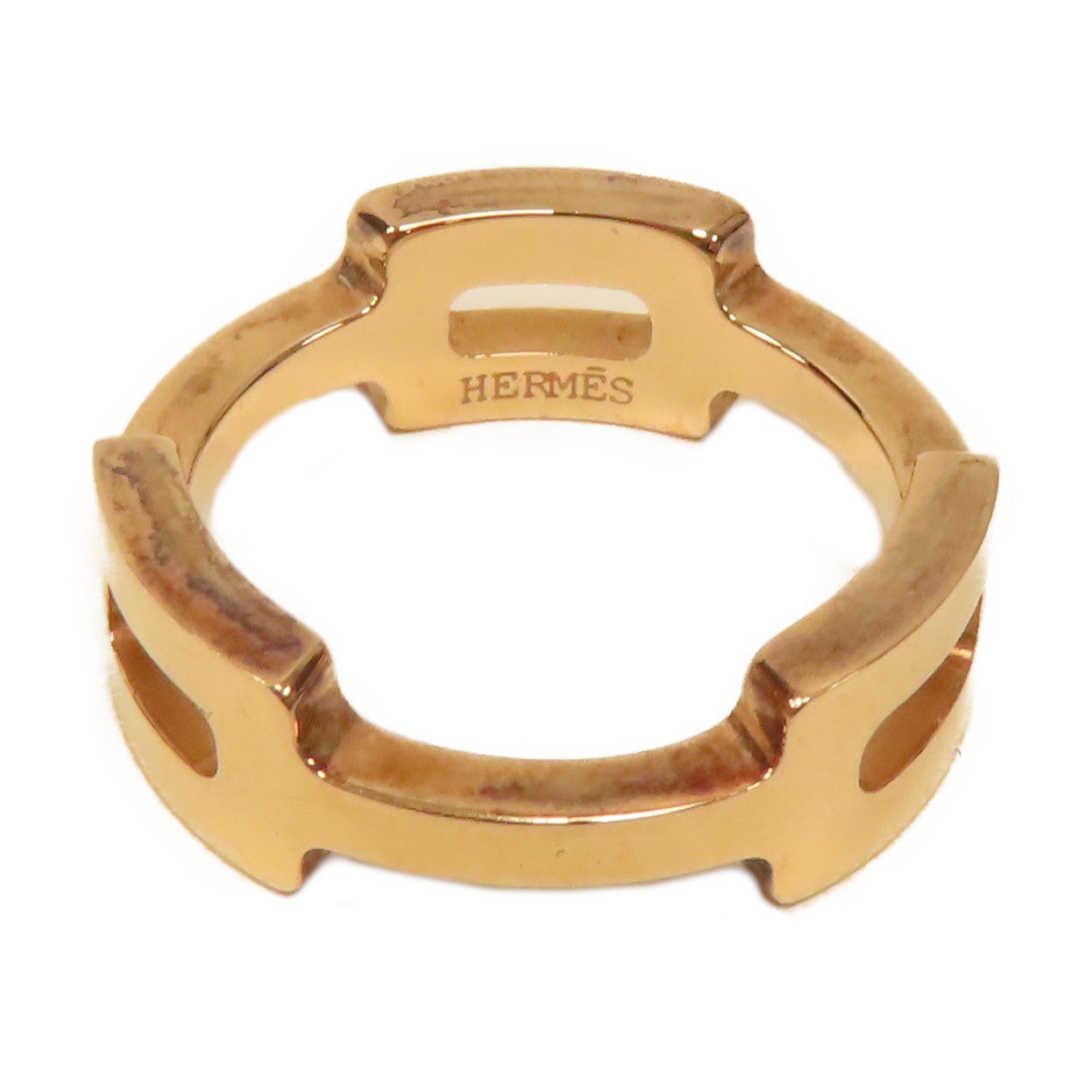 HERMES 18K玫瑰金Ring戒指Hermes#50 US#4.5