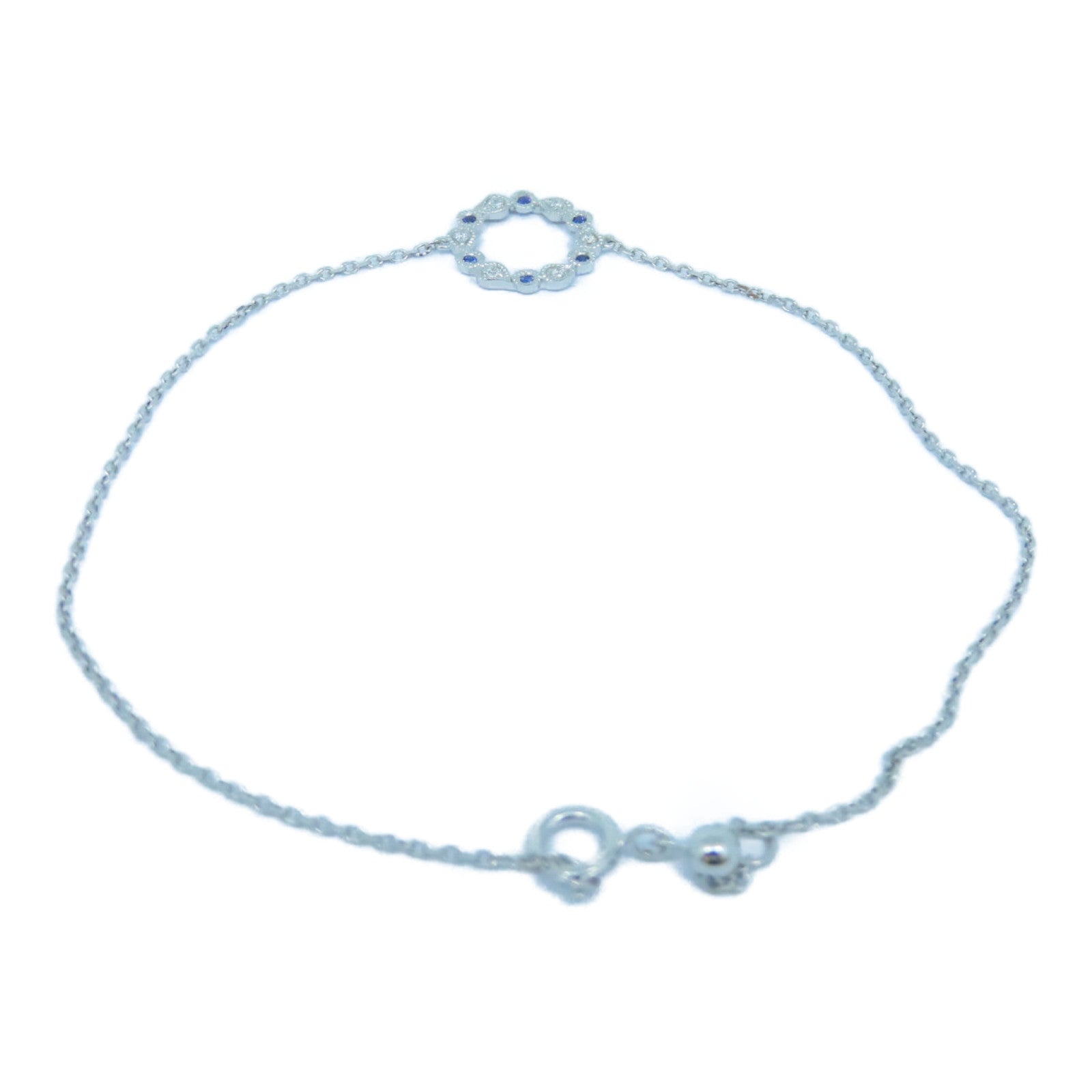 JEWELRY 【激减优惠】18K白金Sapphire Bracelet 0.02ct/0.03ct蓝宝石手链