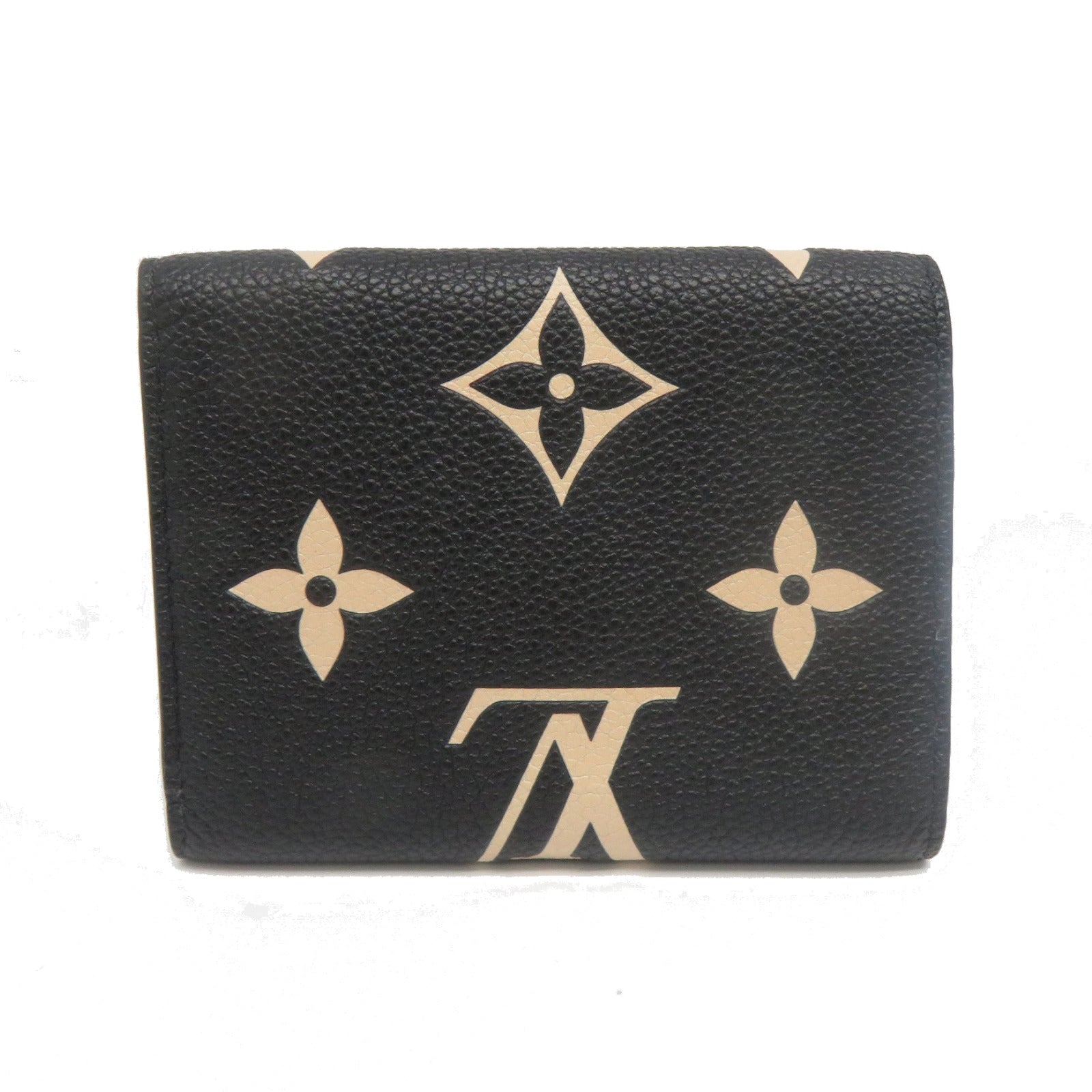 LOUIS VUITTON Monogram Empreinte Portefeuille Victorine金扣錢包黑色
