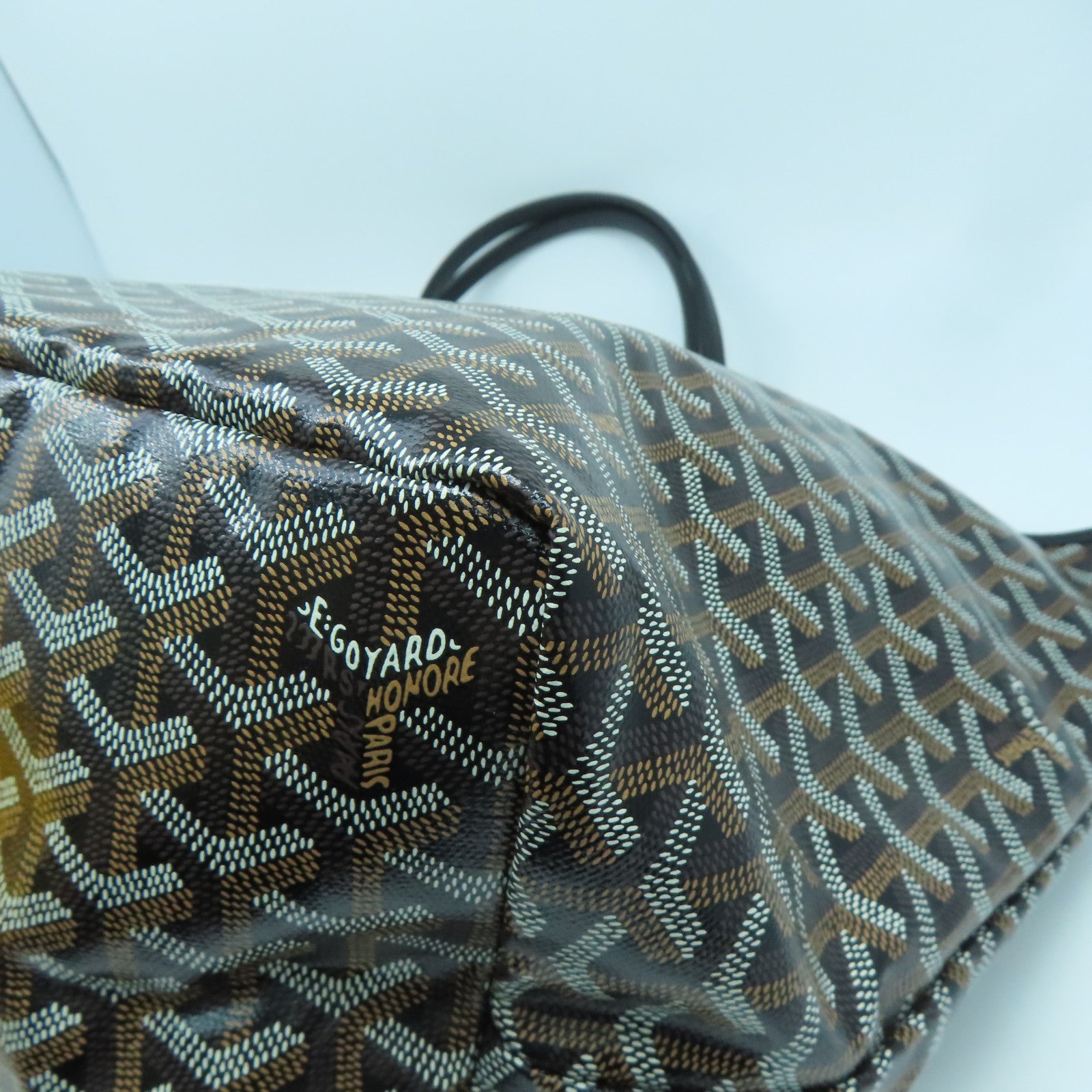 GOYARD Coated Canvas Tote Bag Black