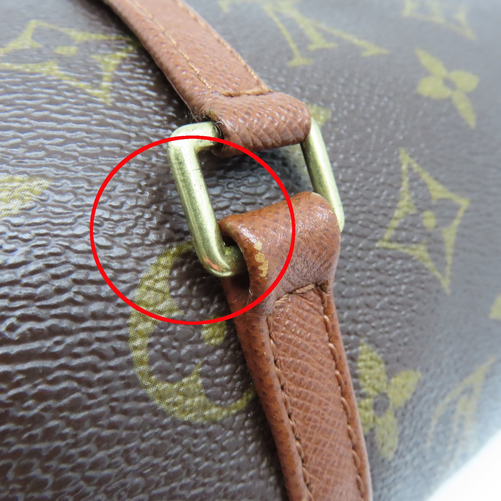 LOUIS VUITTON Monogram Palermo PM金扣肩背袋啡色