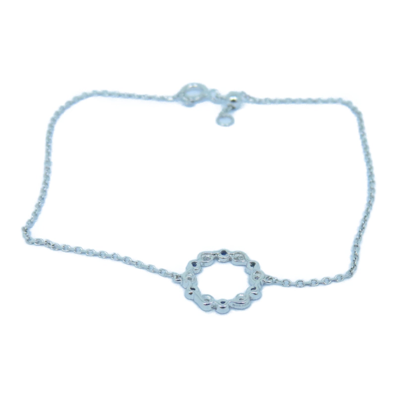 JEWELRY 【激减优惠】18K白金Sapphire Bracelet 0.02ct/0.03ct蓝宝石手链