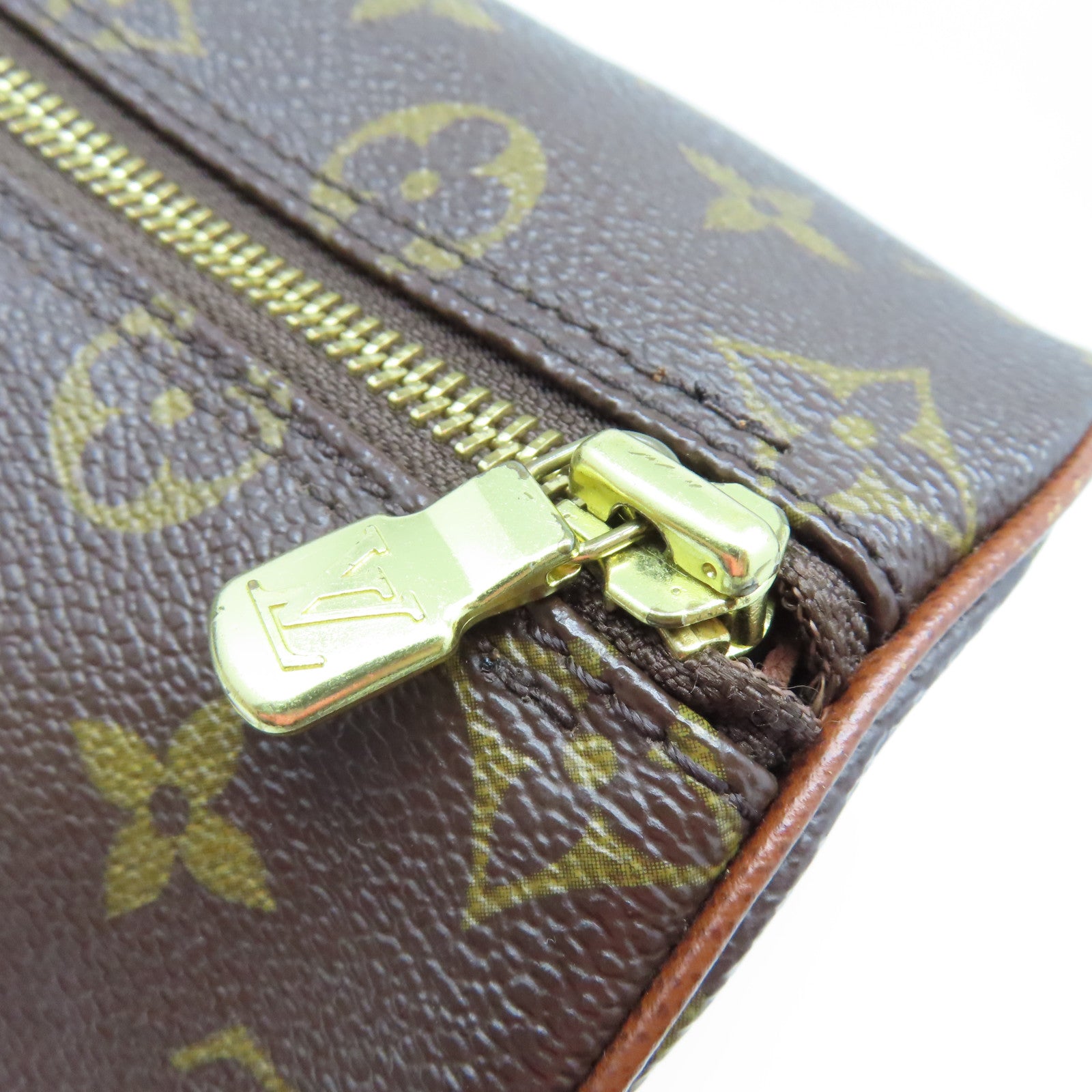 LOUIS VUITTON Monogram Palermo PM金扣肩背袋啡色