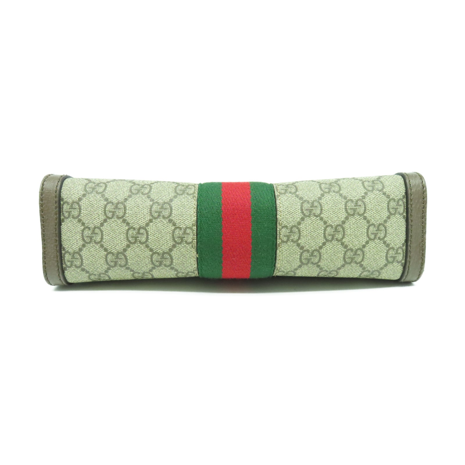 GUCCI 塗層帆布Ophidia金扣鏈帶肩背袋啡色