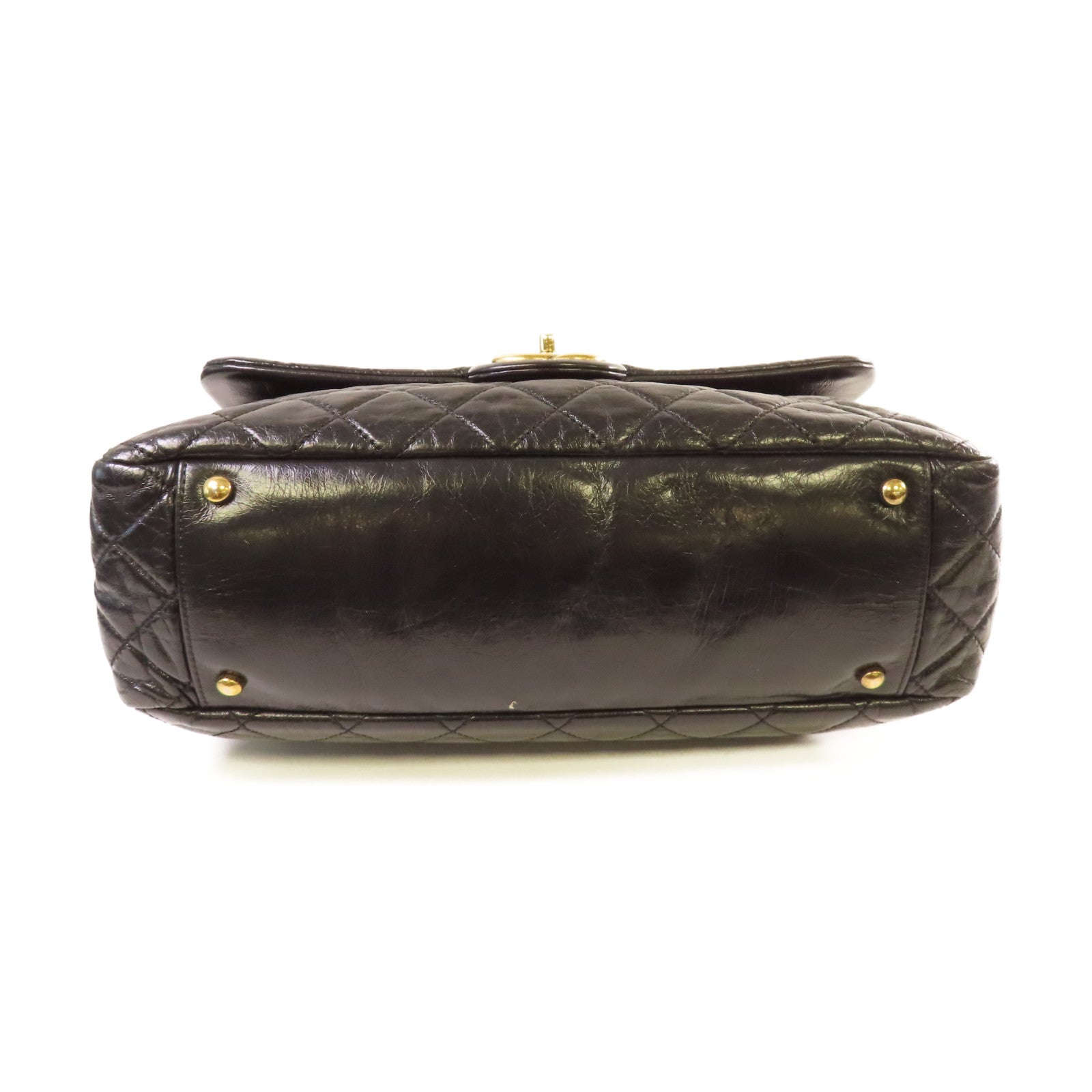 CHANEL 菱格牛皮皮革2Way Chain Shoulder Bag金扣鏈帶手挽肩背兩用袋黑色/酒紅色