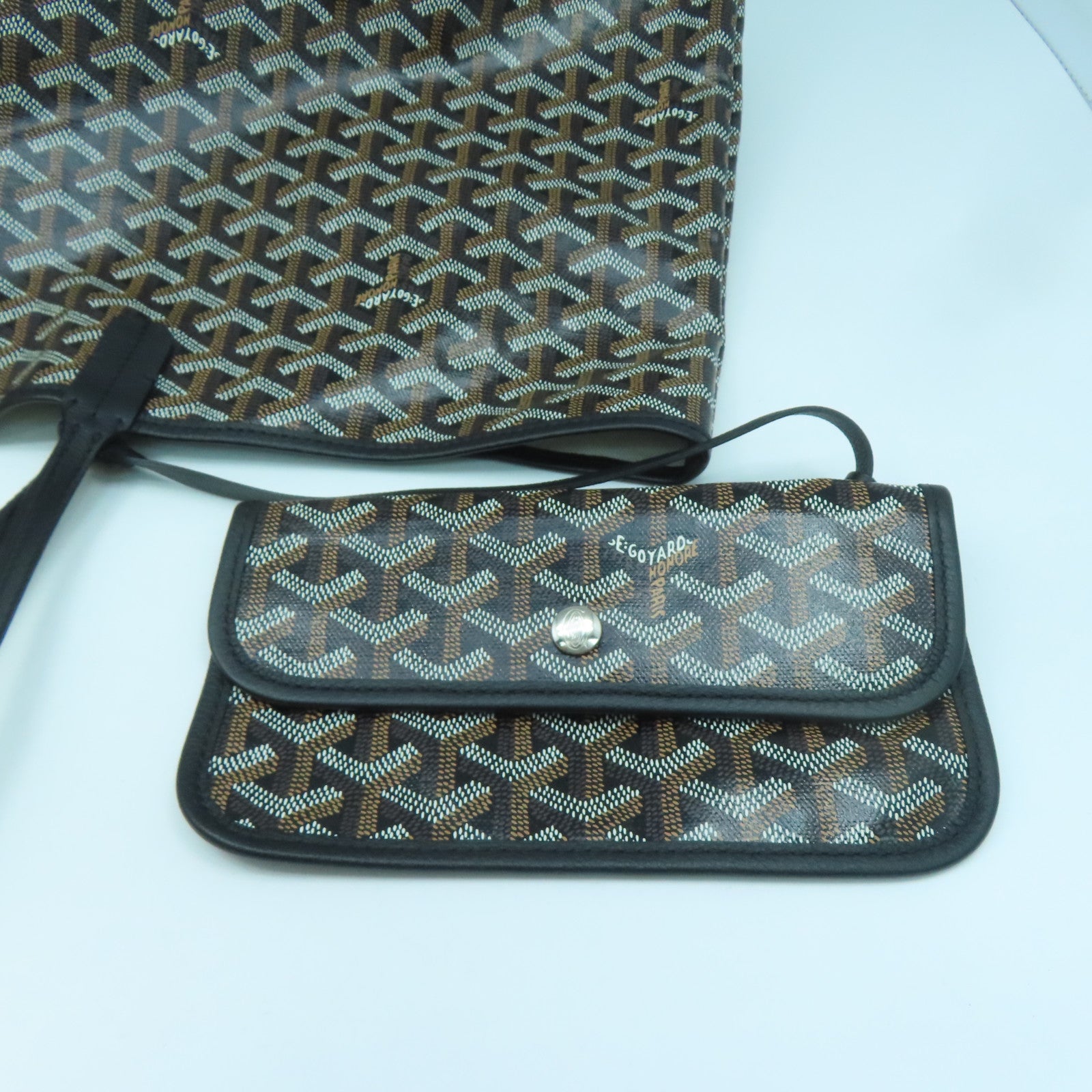 GOYARD Coated Canvas Tote Bag Black