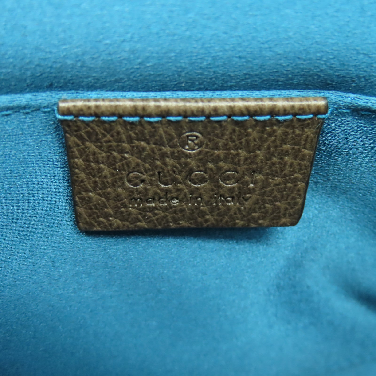 GUCCI 塗層帆布Ophidia金扣鏈帶肩背袋啡色