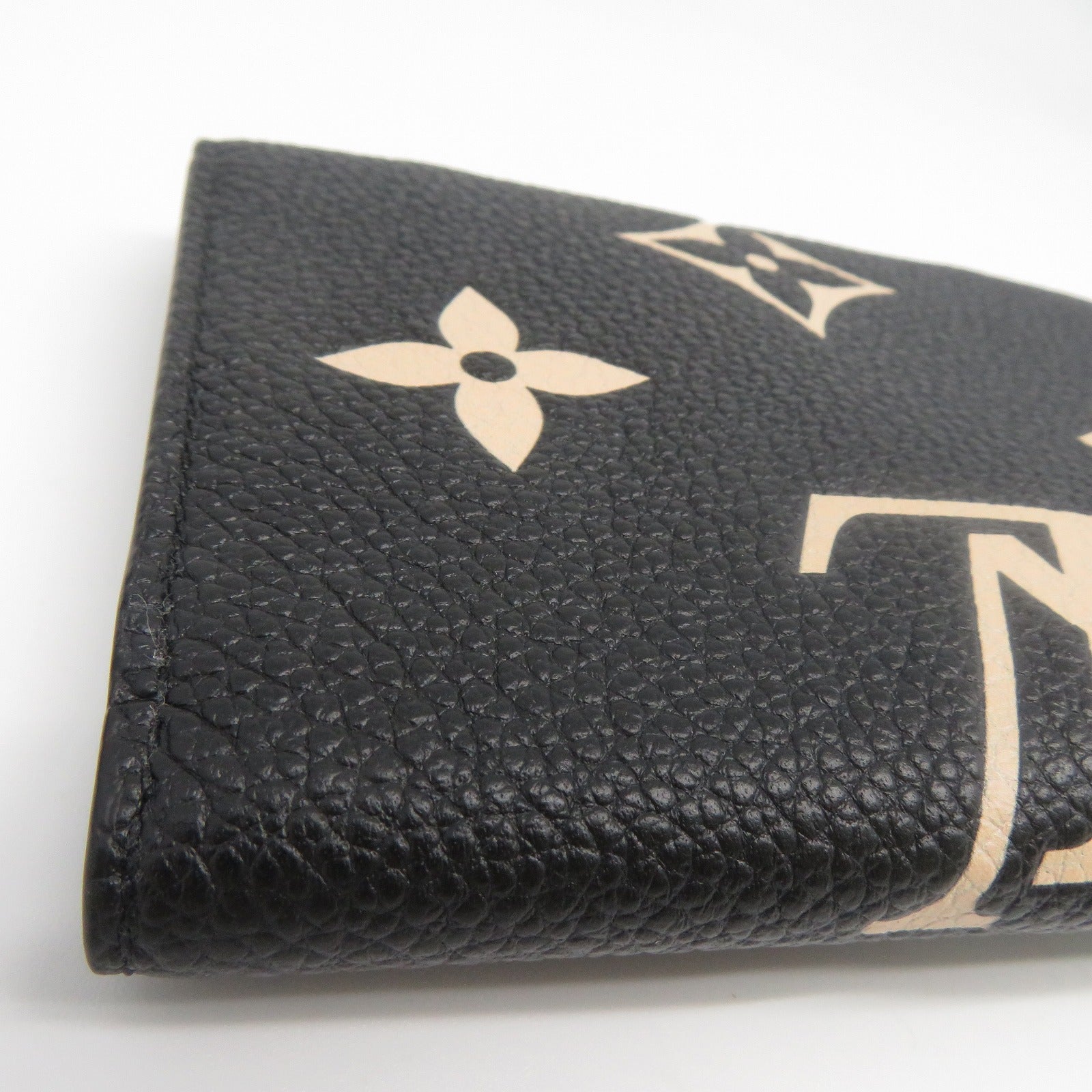 LOUIS VUITTON Monogram Empreinte Portefeuille Victorine金扣錢包黑色