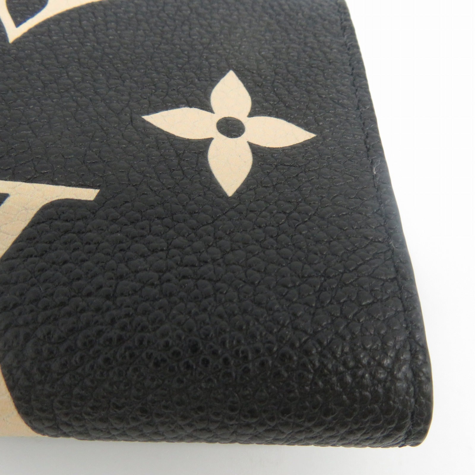 LOUIS VUITTON Monogram Empreinte Portefeuille Victorine金扣錢包黑色