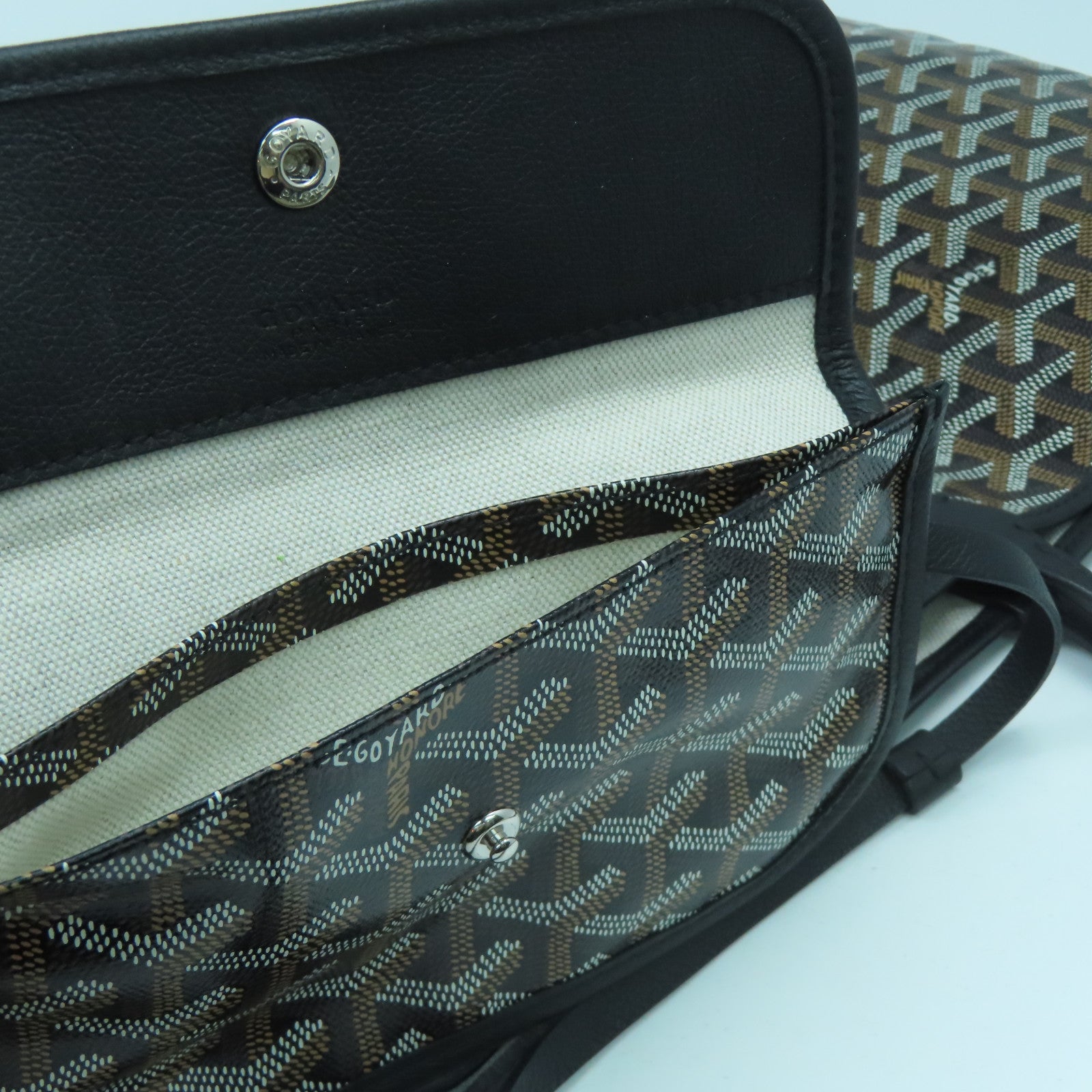 GOYARD Coated Canvas Tote Bag Black