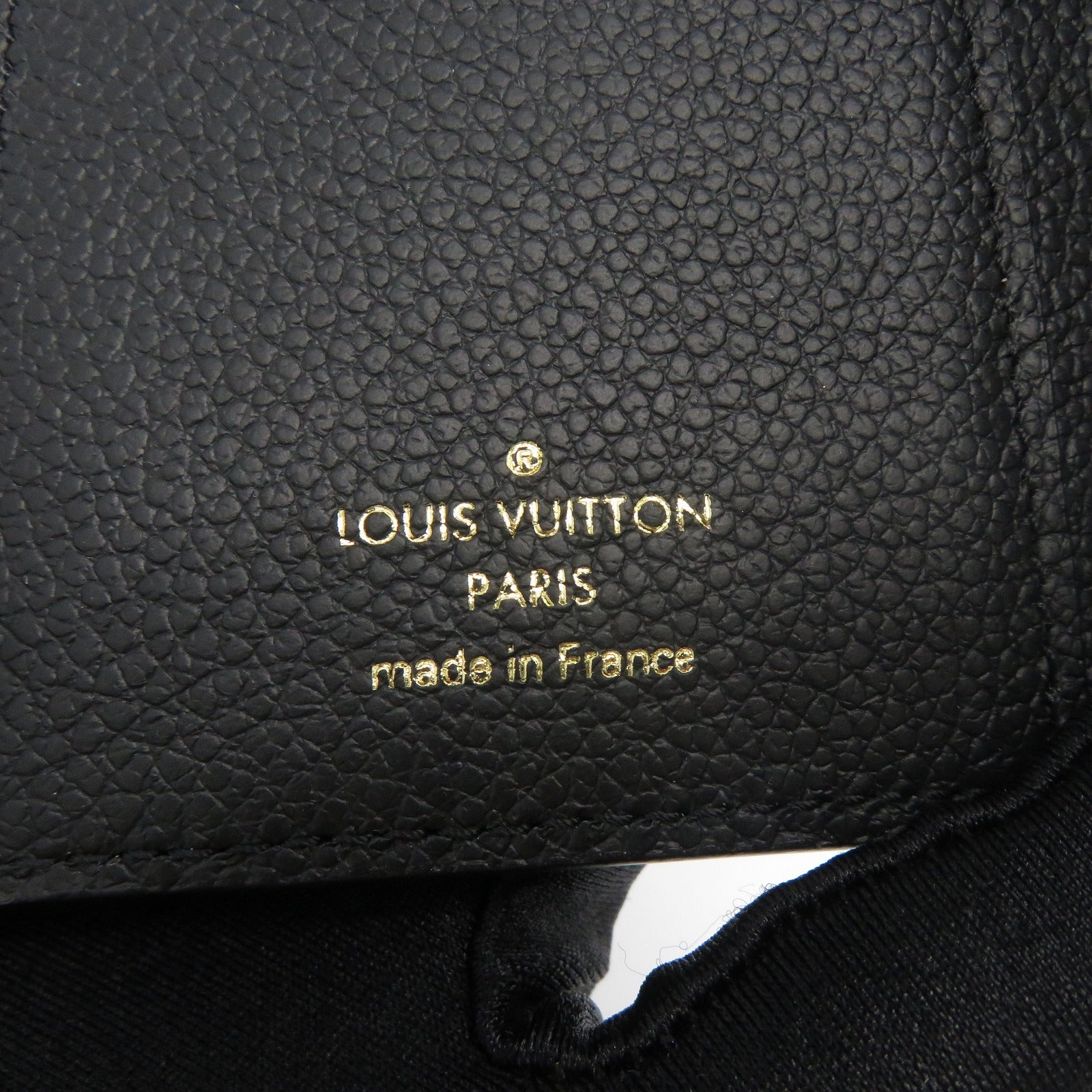 LOUIS VUITTON Monogram Empreinte Portefeuille Victorine金扣錢包黑色