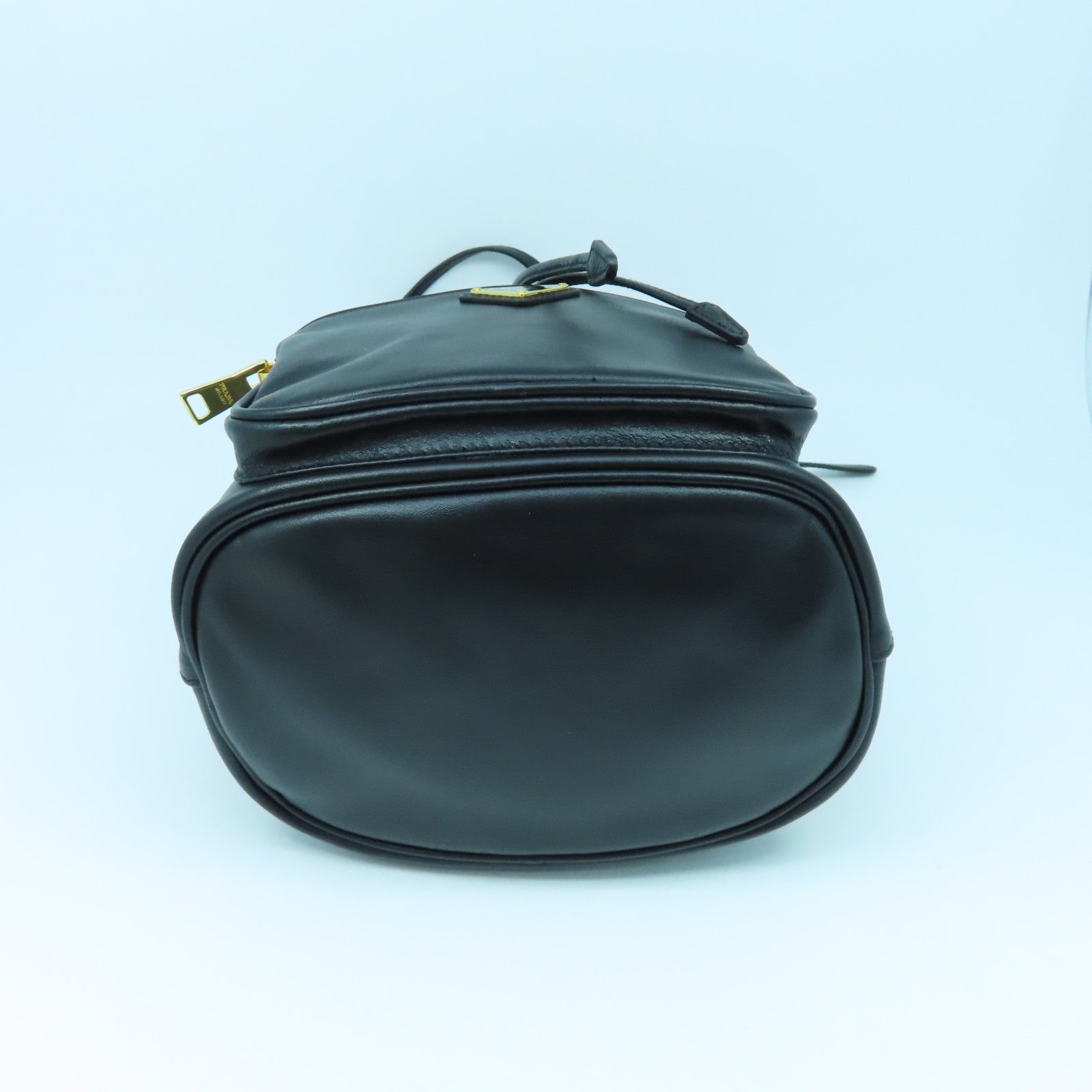 PRADA cowhide leather 2Way Bag gold buckle handle shoulder bag black