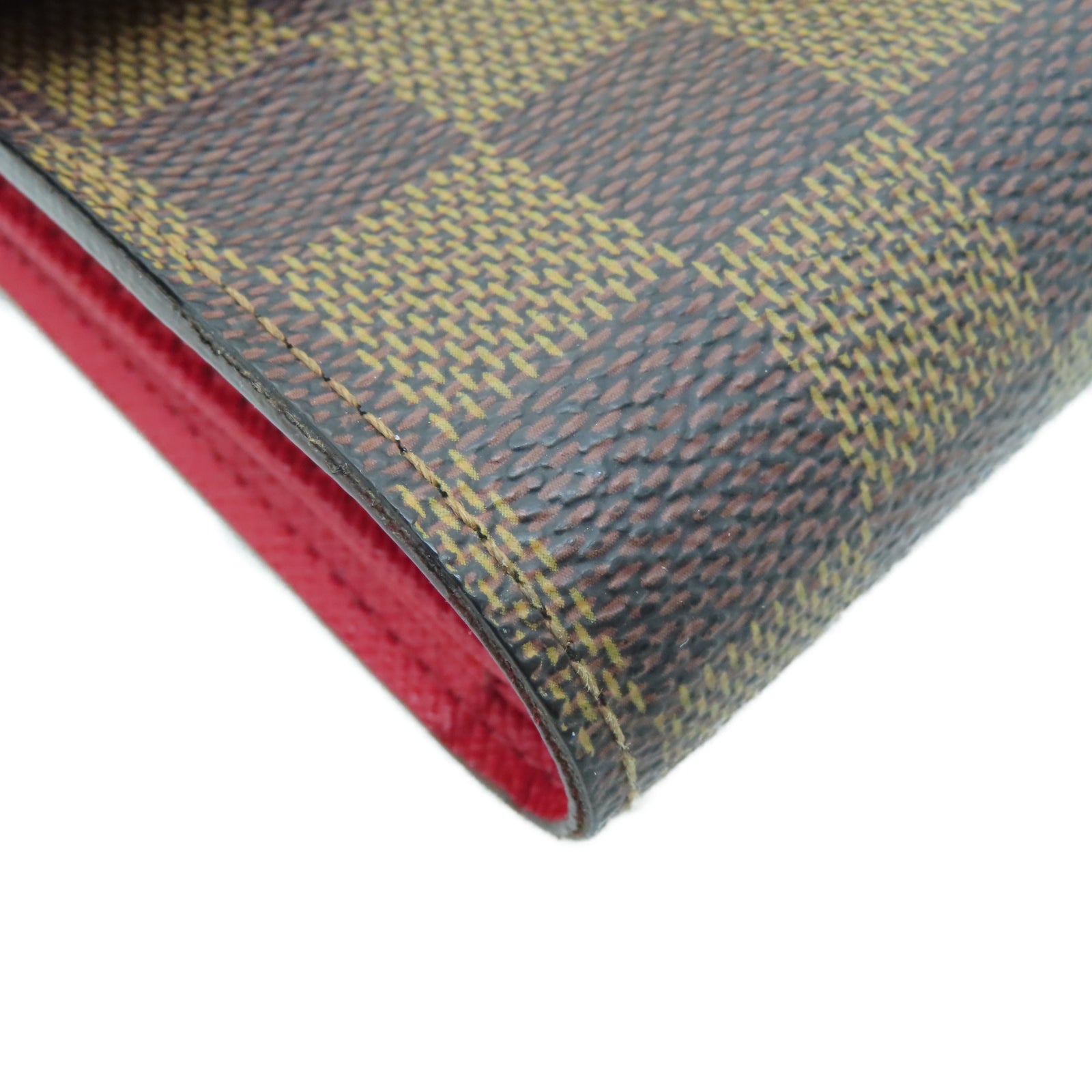 LOUIS VUITTON Damier Ebene Portefeuille Koalat金扣錢包棕色