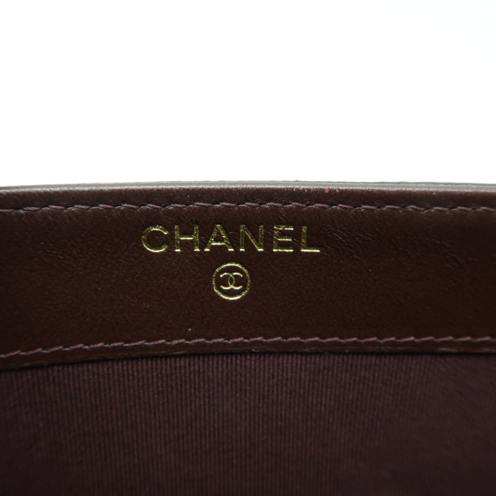 CHANEL 菱格Caviar皮革Card Case金扣卡片套黒色