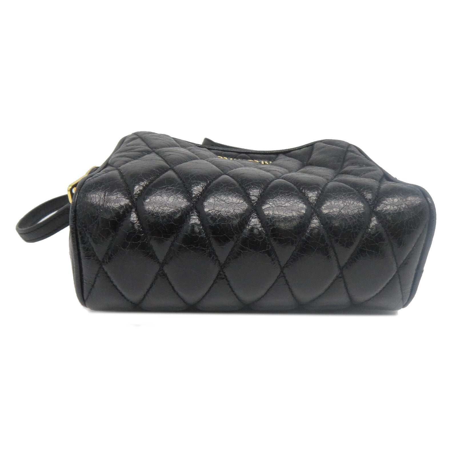Miu Miu 羊皮皮革Shoulder Bag金扣肩背袋黑色