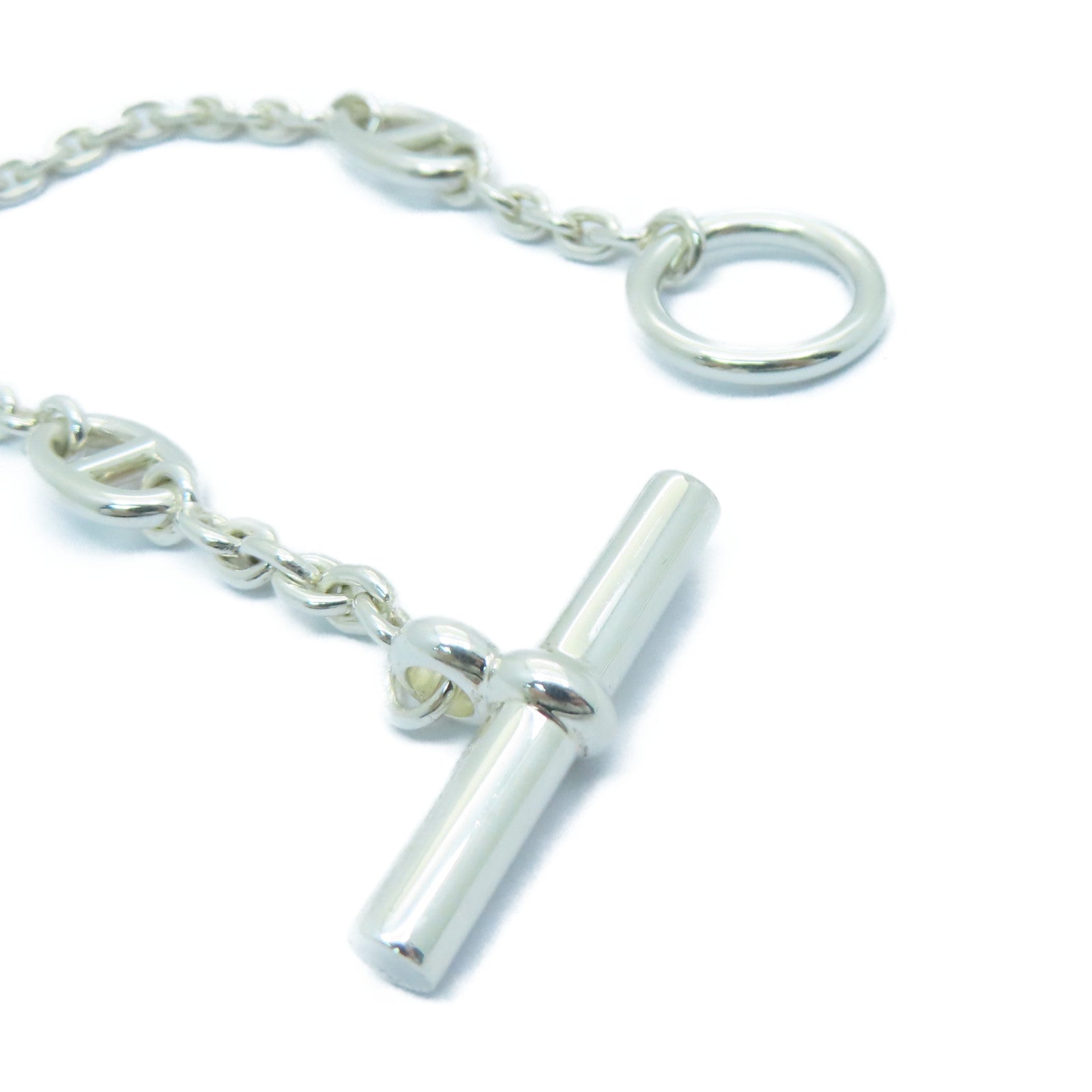 HERMES 925純銀Chaine D'Ancre 925 Bracelet銀扣手鏈銀色