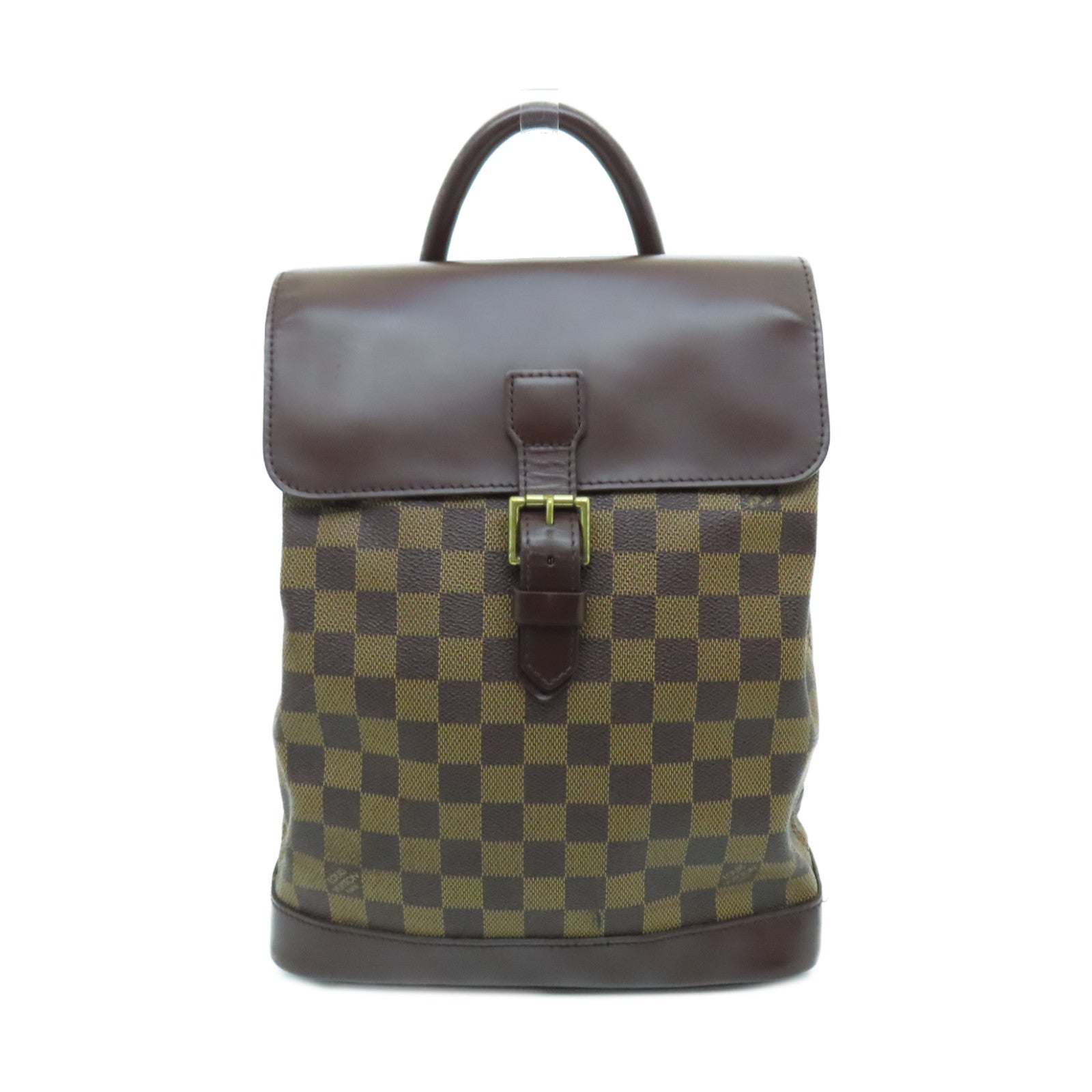 LOUIS VUITTON Damier Soho Centencire Gold Buckle Backpack Brown