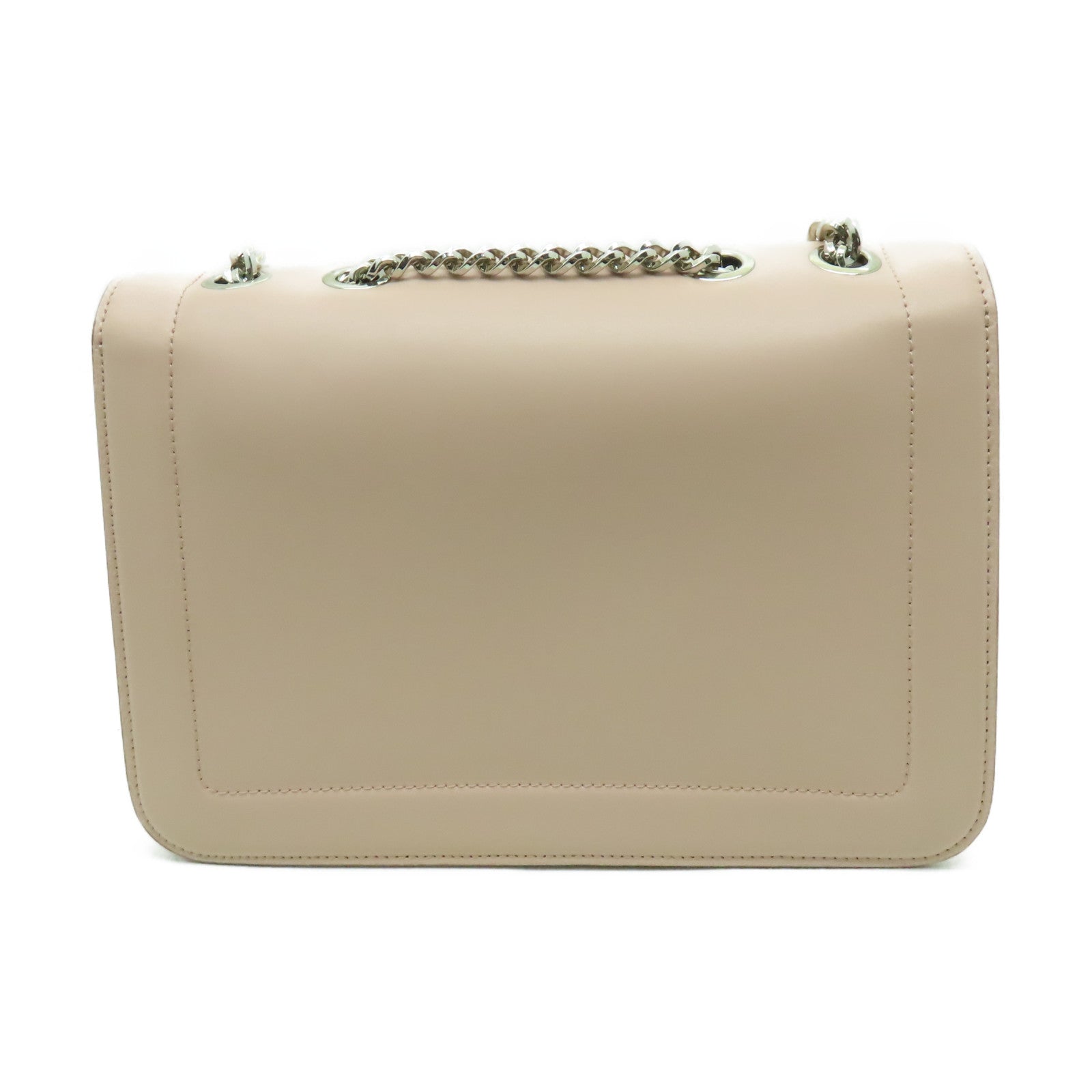 Salvatore Ferragamo 牛皮皮革Chain Shoulder銀扣肩背袋粉紅色
