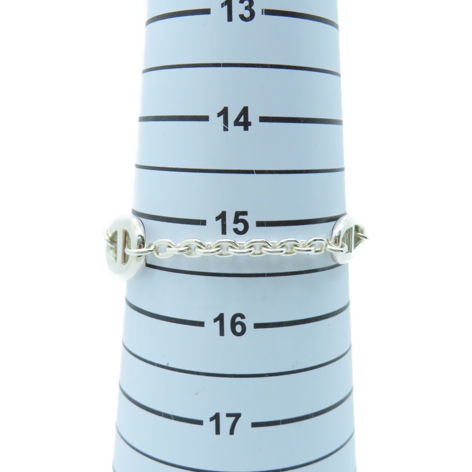 HERMES 925純銀Chaine D'Ancre 925 Bracelet銀扣手鏈銀色