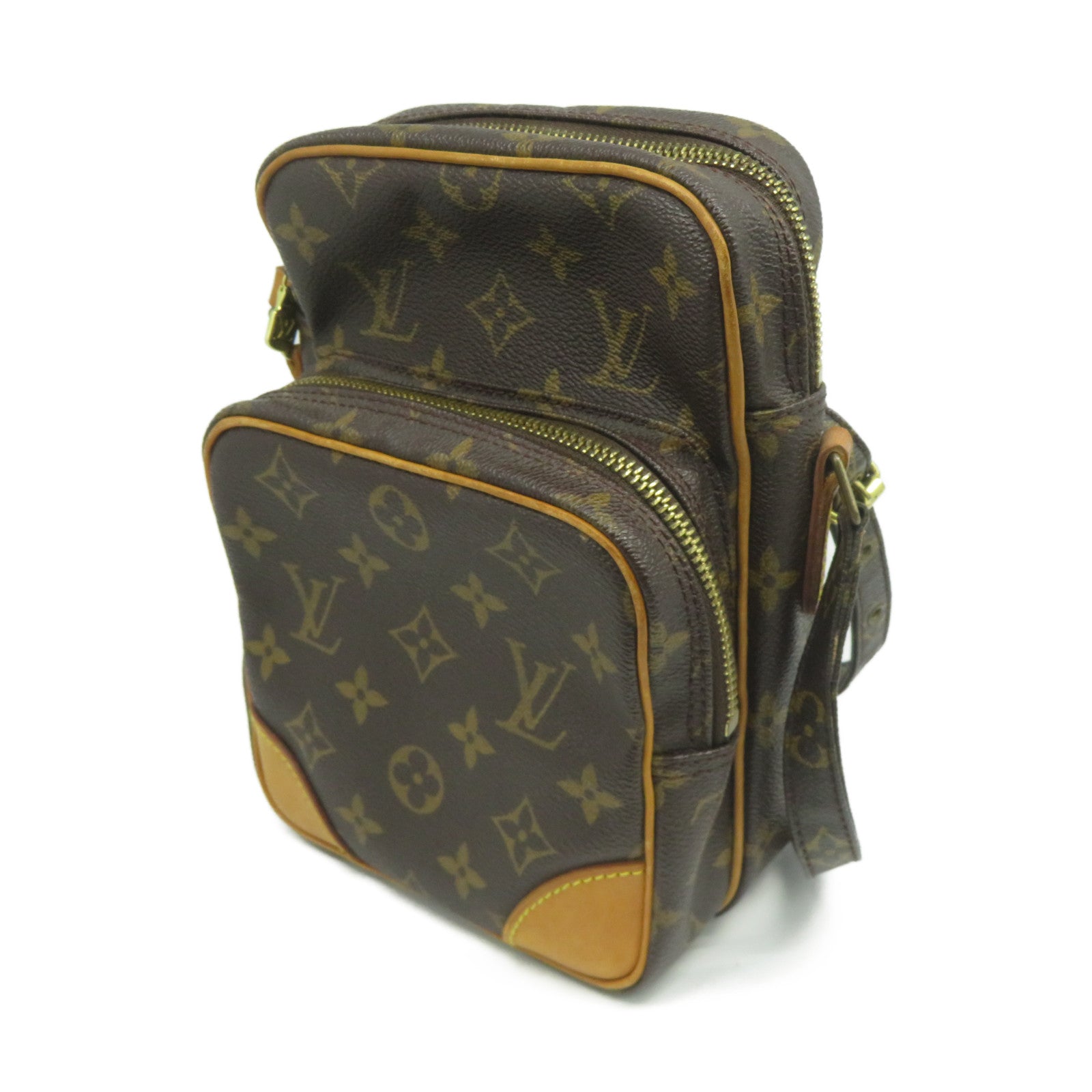 LOUIS VUITTON Monogram Amazon金扣肩背袋啡色