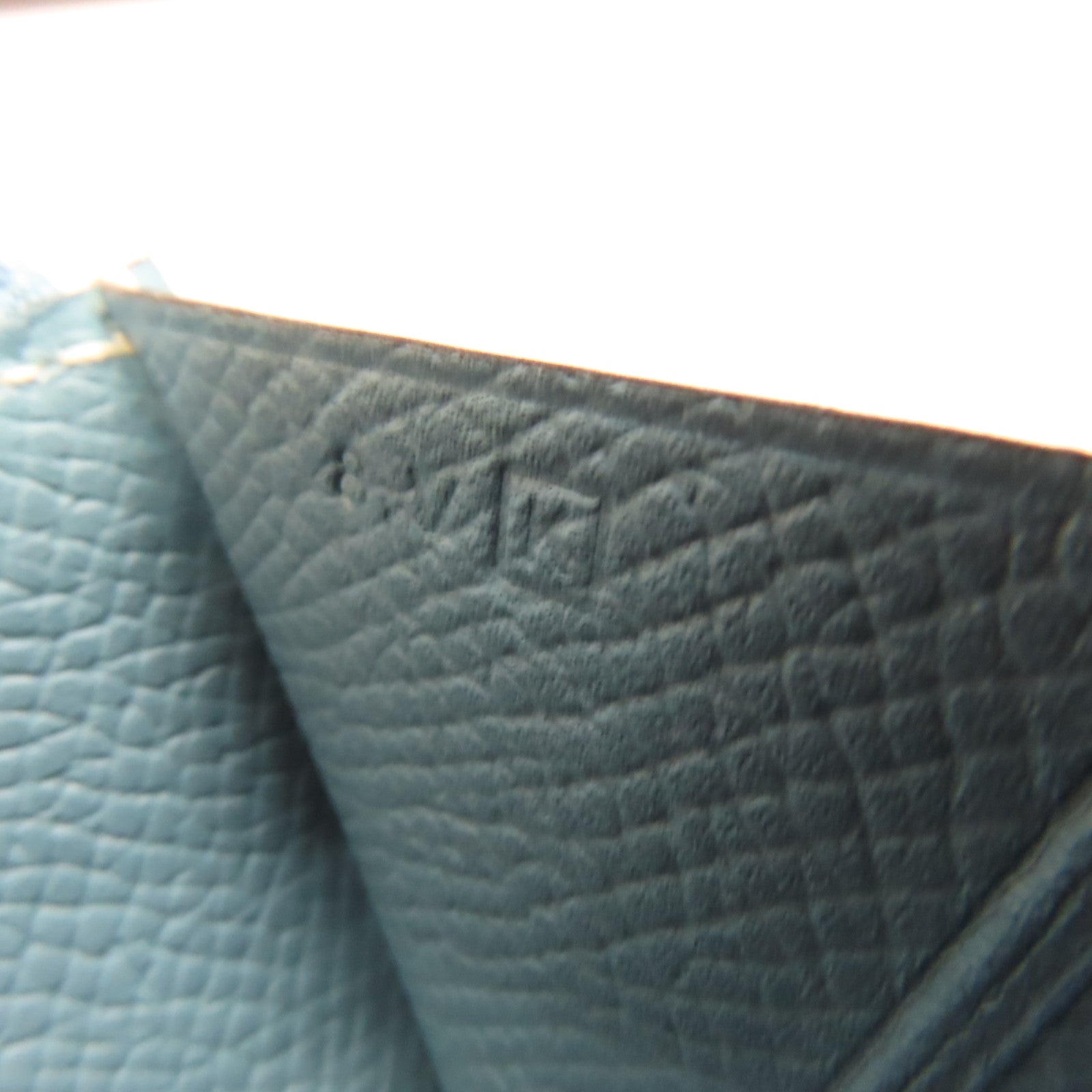 HERMES 【激減優惠】Epsom皮革Bearn W Snap Long Wallet銀扣長錢包Blue Jean牛仔藍