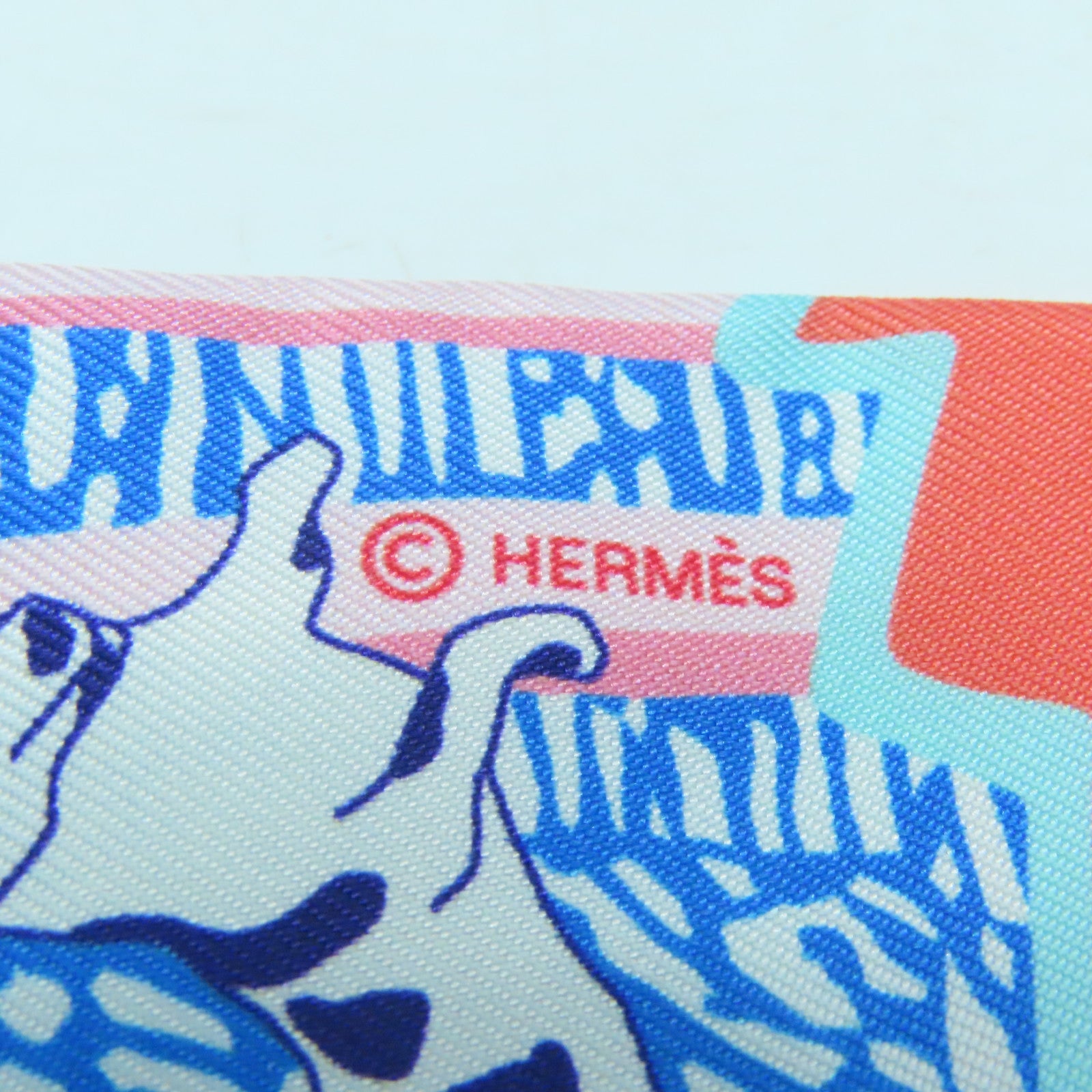 HERMES 丝质Twilly丝巾彩色