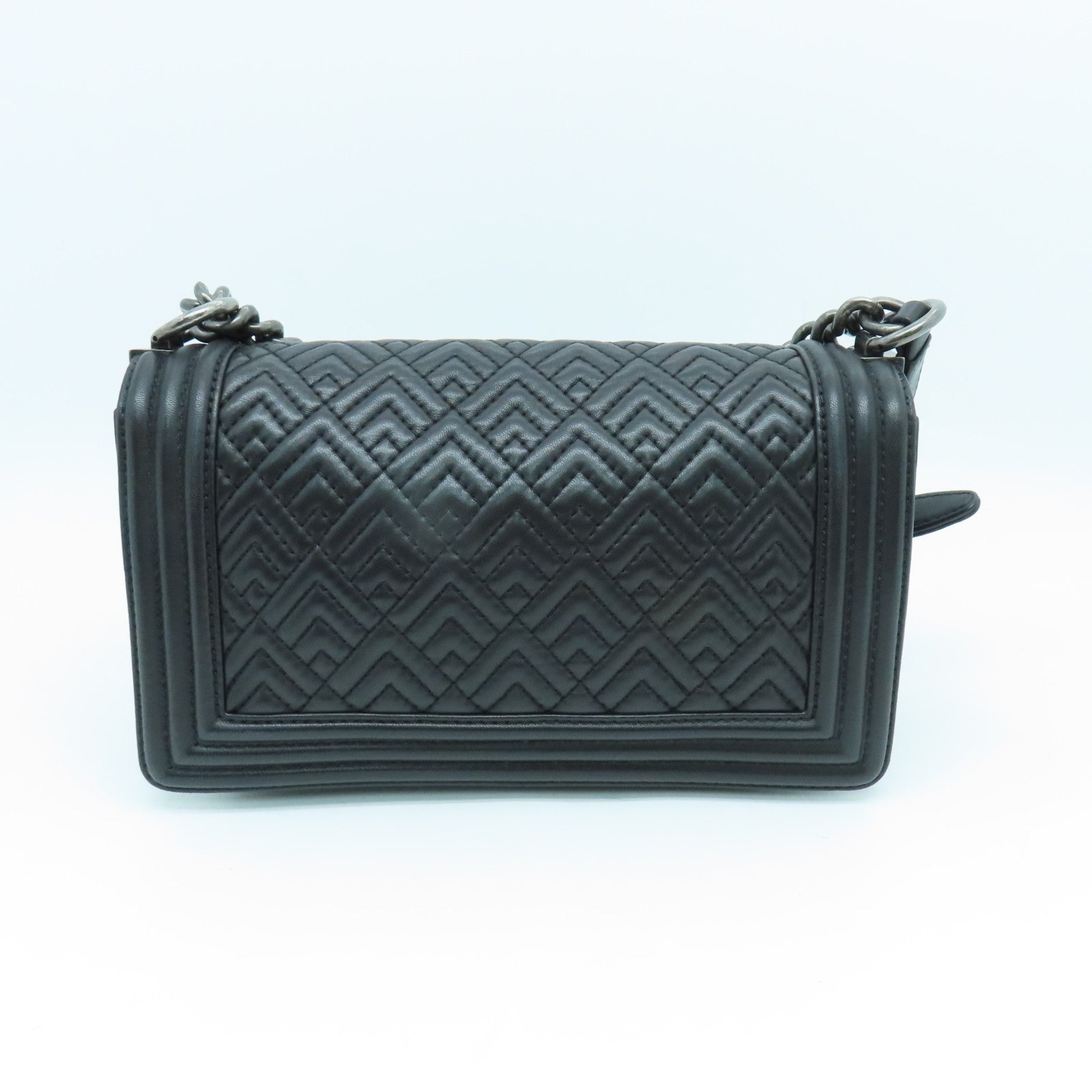 CHANEL 羊皮皮革Chain Shoulder Bag链带肩背袋黑色