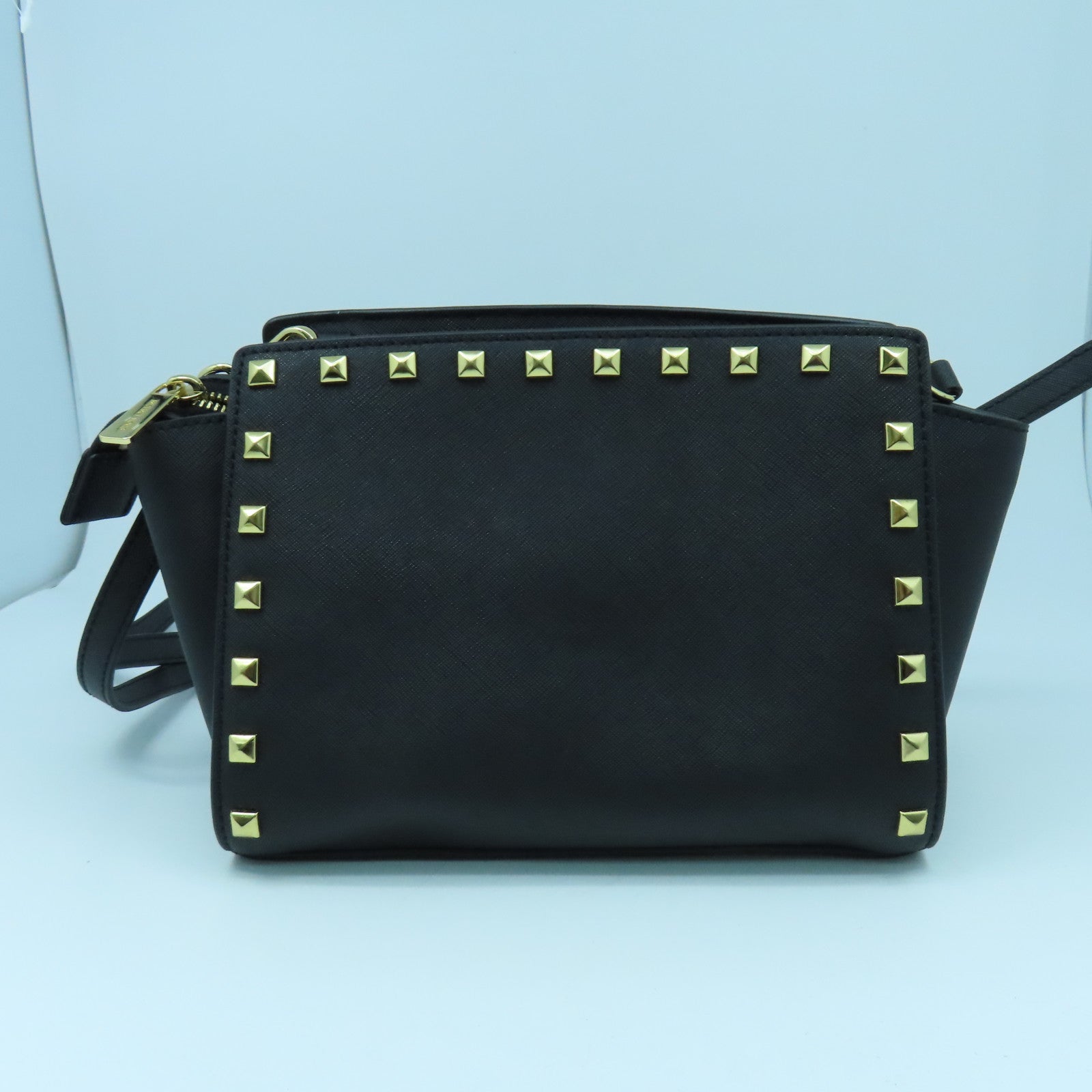 Michael Kors 【激減優惠】牛皮皮革Shoulder Bag金扣肩背袋黑色