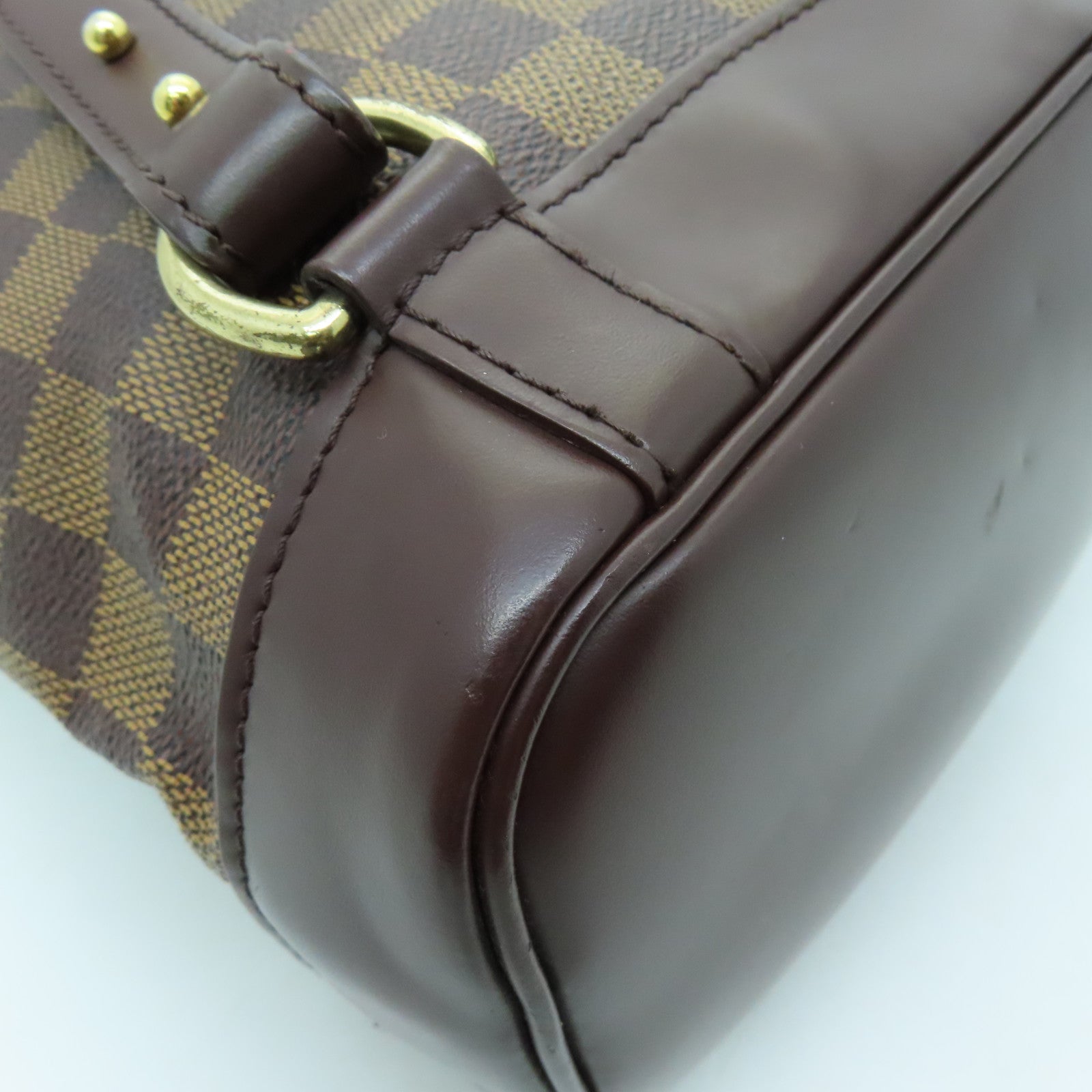 LOUIS VUITTON Damier Soho Centencire Gold Buckle Backpack Brown