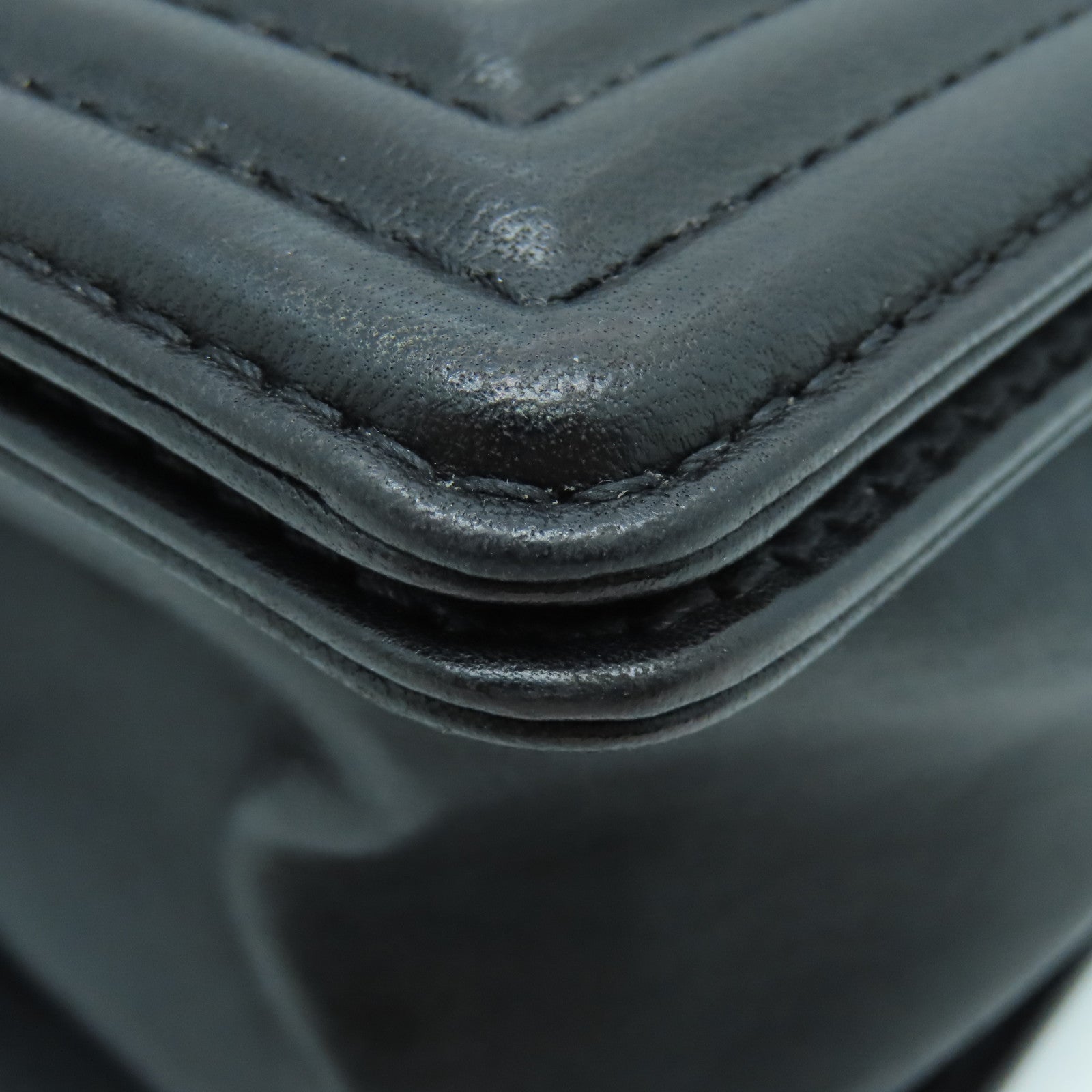 CHANEL 羊皮皮革Chain Shoulder Bag链带肩背袋黑色