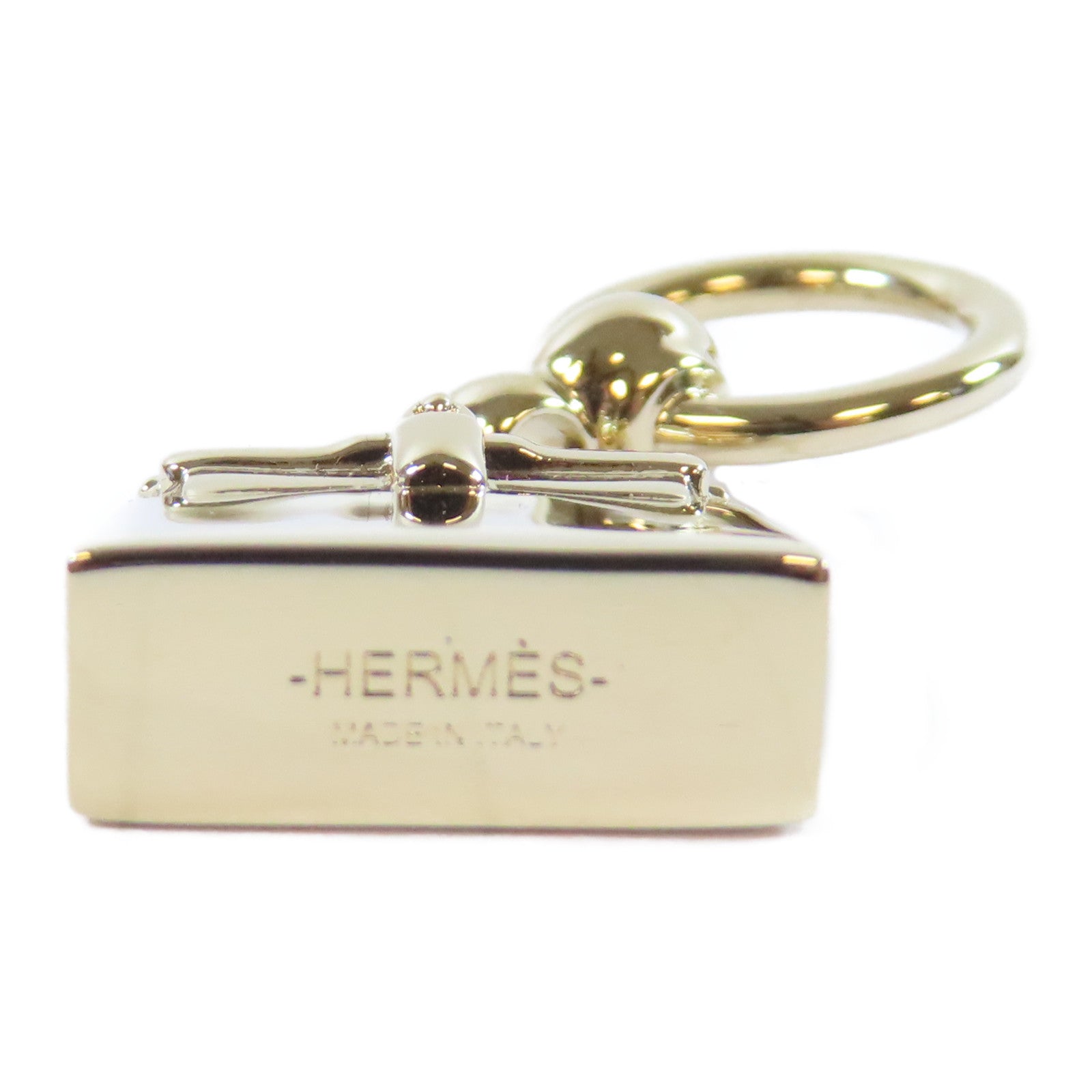 HERMES 金屬Mini Kelly Twilly Ring絲巾扣金色