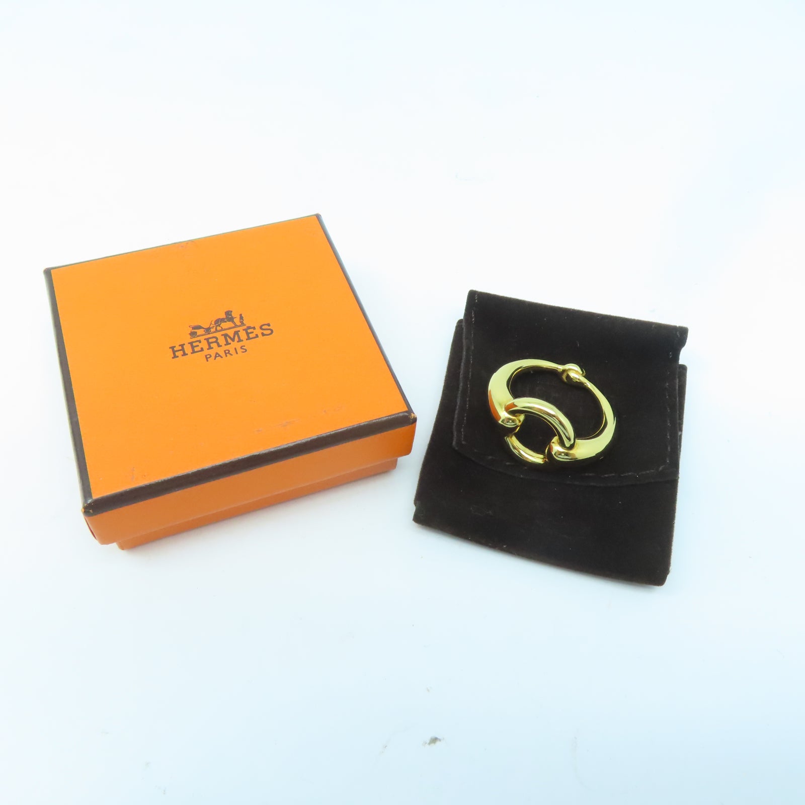 HERMES 金屬Scarf Ring絲巾扣金色
