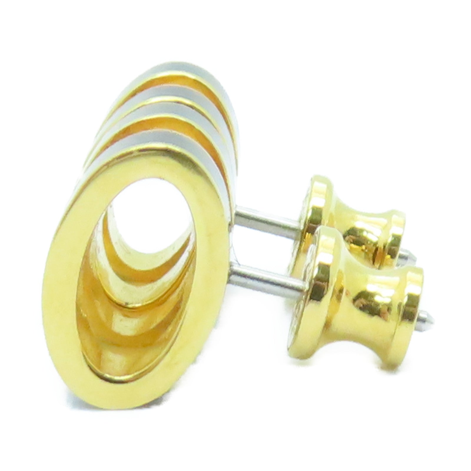 HERMES 金屬Pop H Earrings耳環黑色/金色