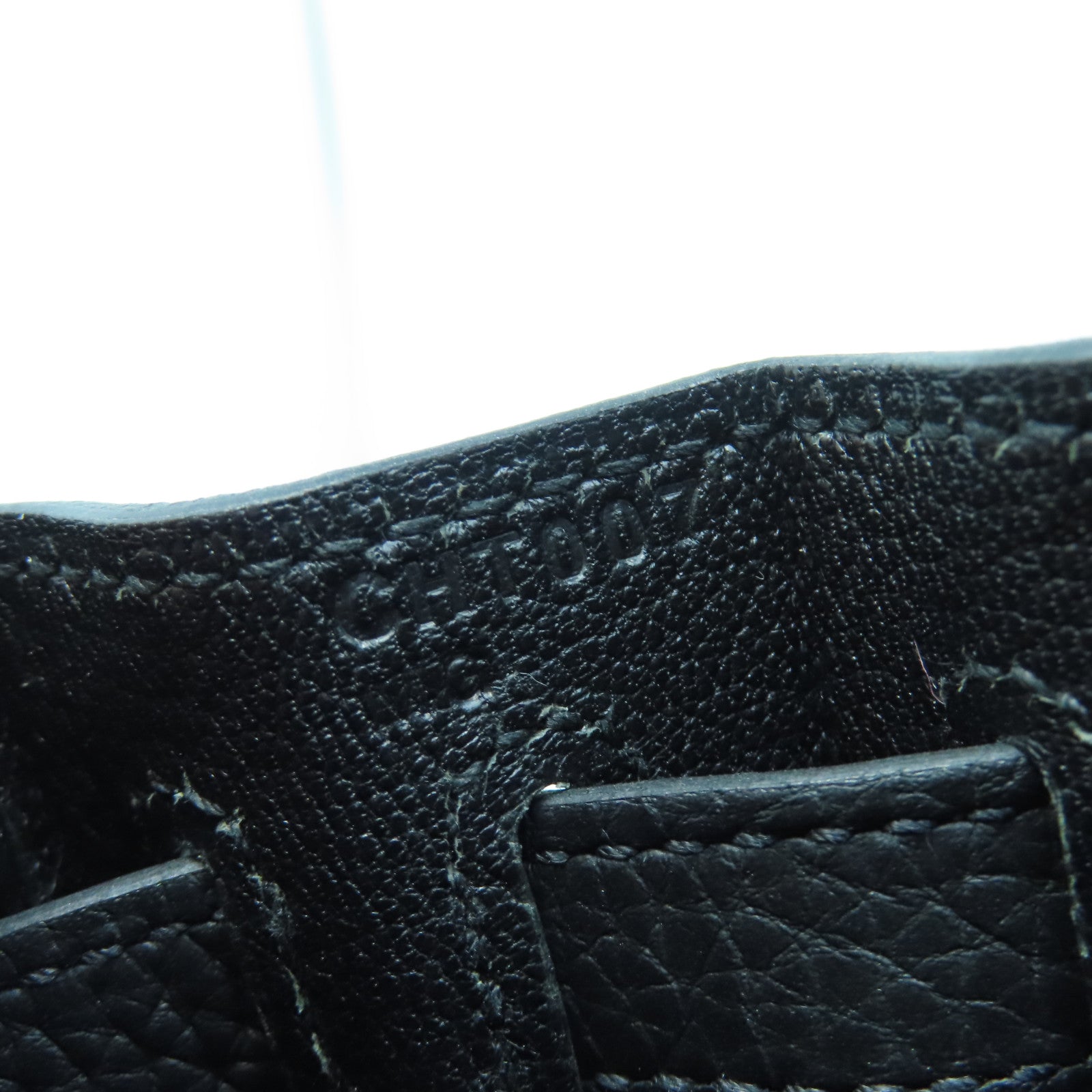 HERMES Togo皮革Kelly Ado銀扣背包黑色