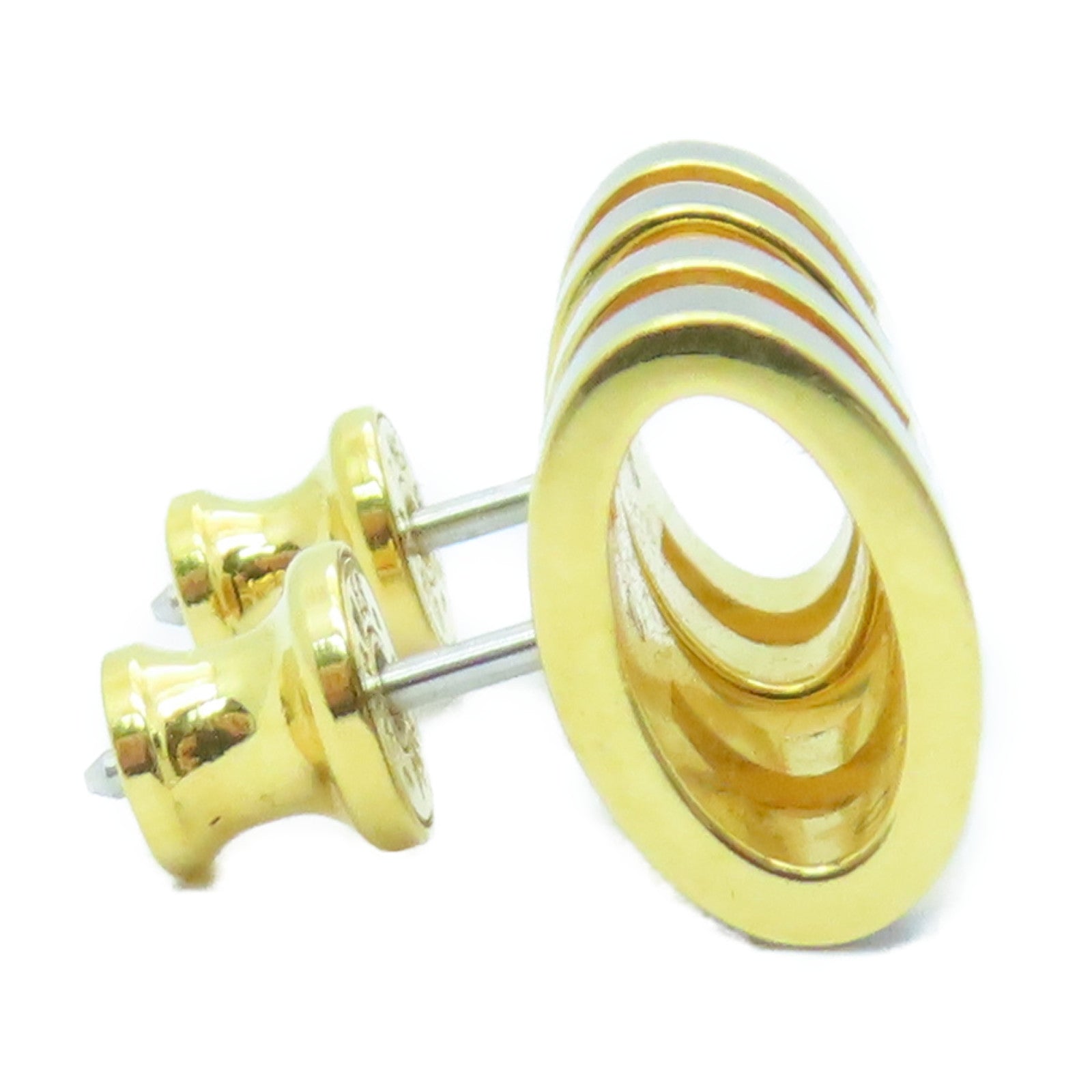 HERMES 金屬Pop H Earrings耳環黑色/金色