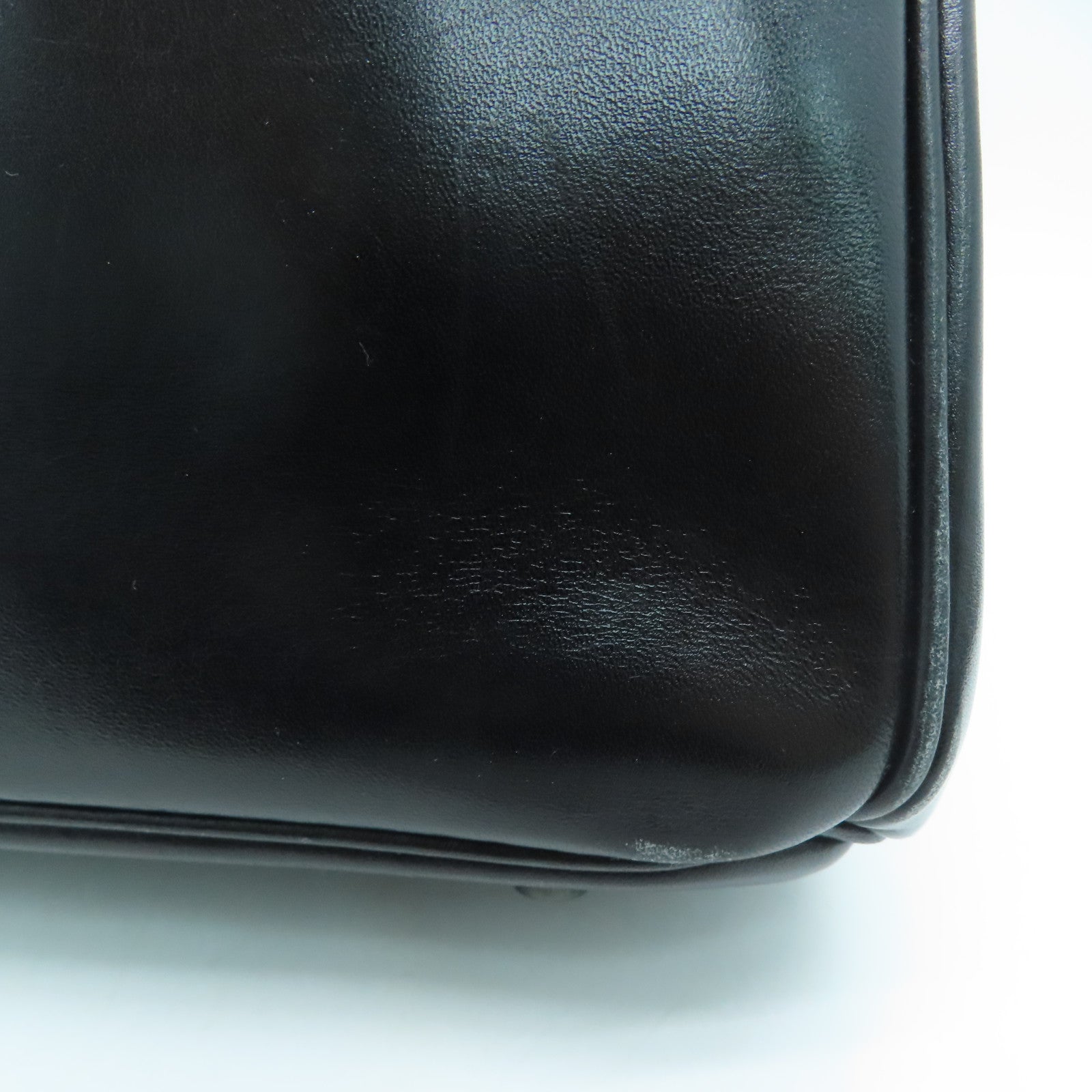 HERMES Box Calf皮革Birkin 30 So Black手挽袋黑色