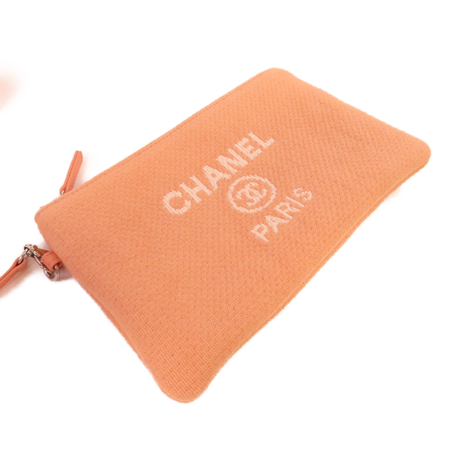 CHANEL 帆布Deauville Tote金扣鏈帶肩背袋粉紅色