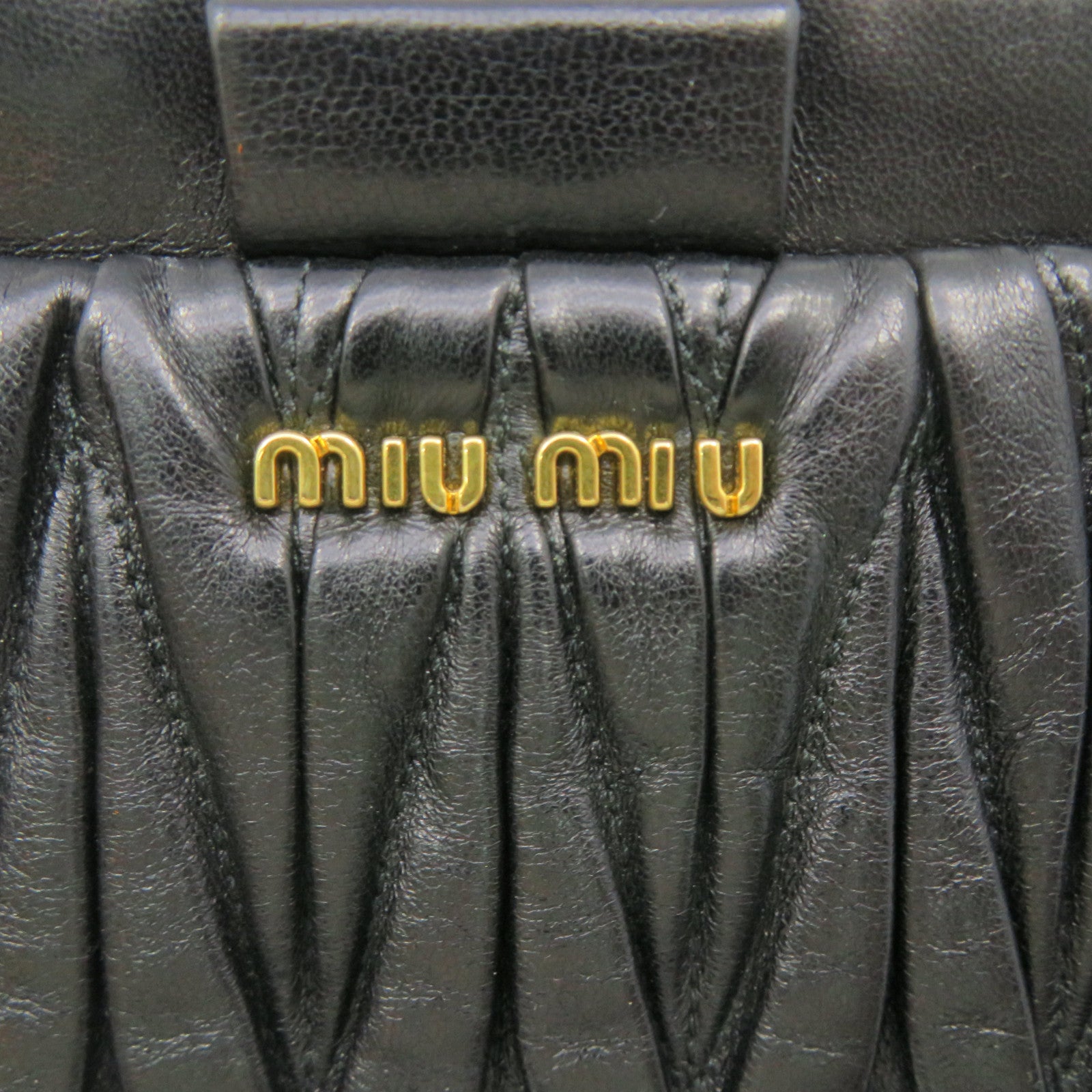 Miu Miu 羊皮皮革Shoulder Pouch Shoulder Bag肩背袋黑色