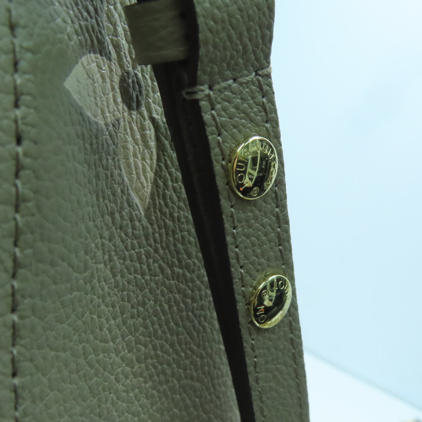 LOUIS VUITTON Monogram Empreinte Neonoe MM Handle Shoulder Bag Beige