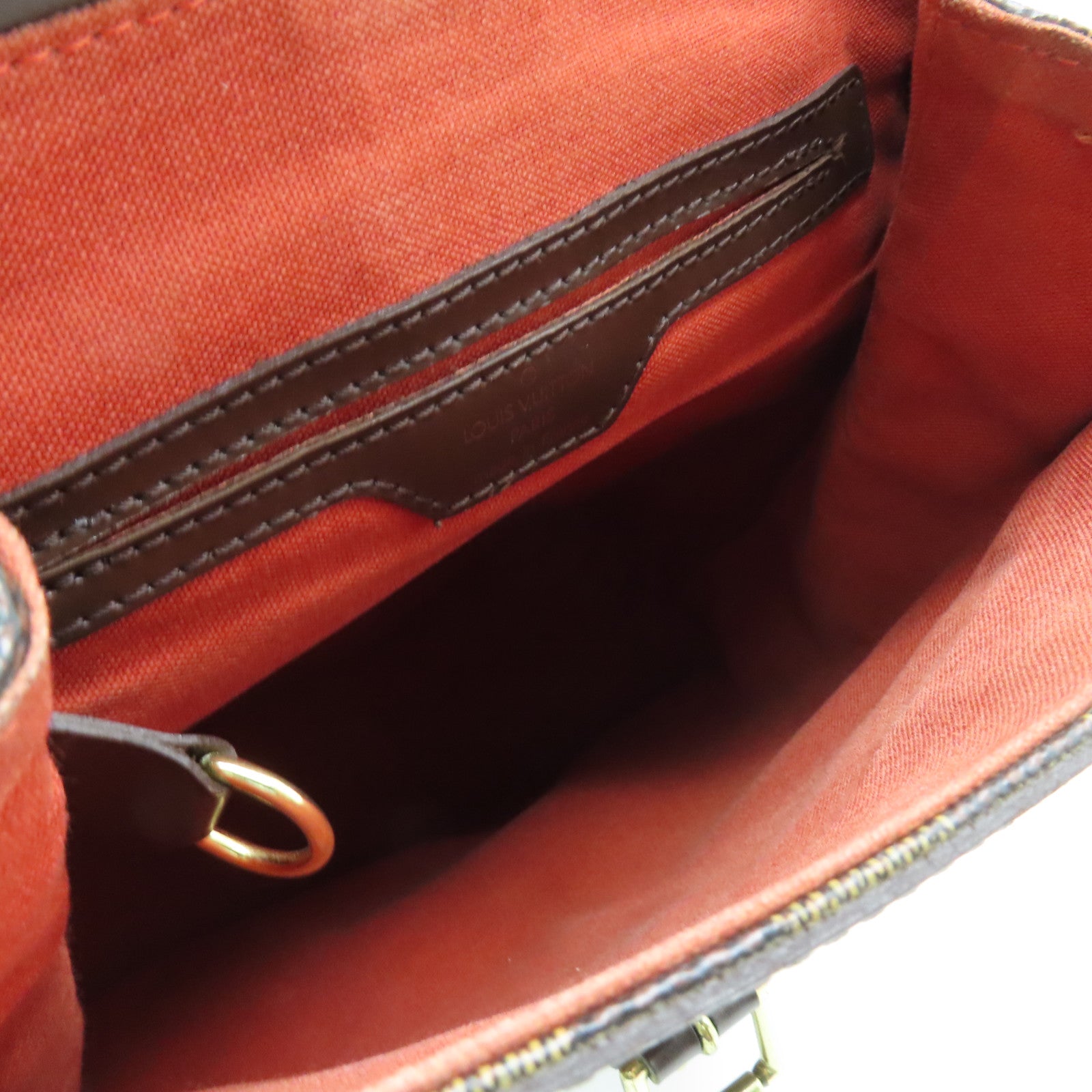 LOUIS VUITTON Damier Soho Centencire Gold Buckle Backpack Brown