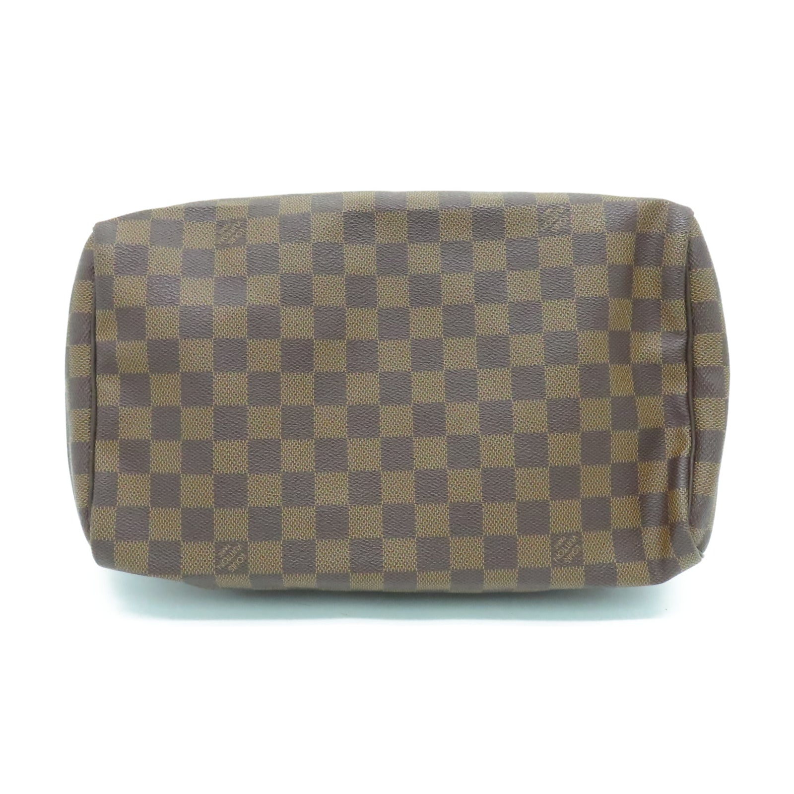 LOUIS VUITTON Damier Speedy 30金扣手挽袋棕色