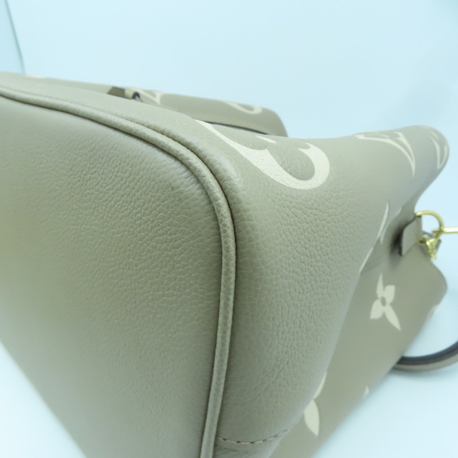 LOUIS VUITTON Monogram Empreinte Neonoe MM Handle Shoulder Bag Beige