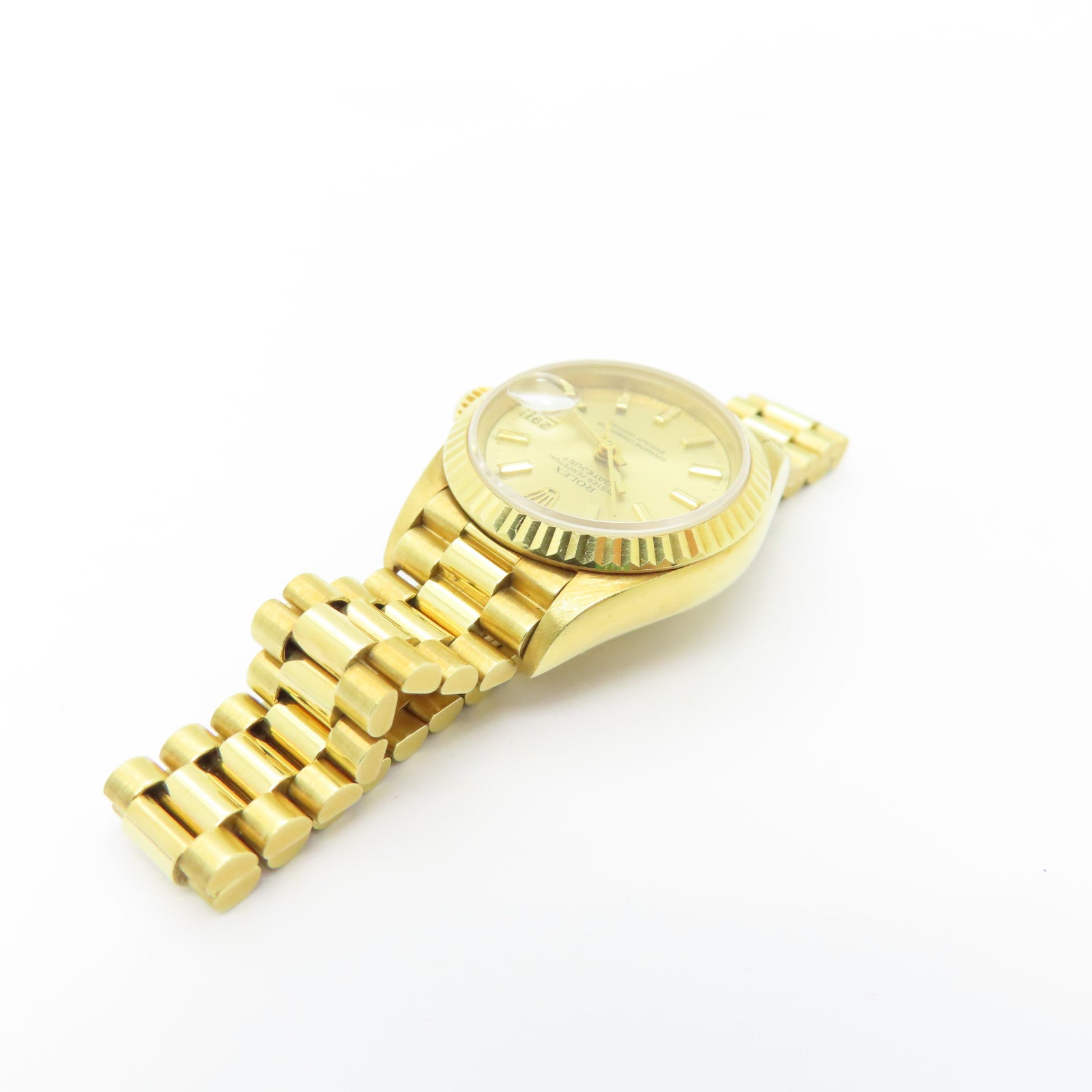 ROLEX Datejust 18K黄金手錶自動機芯金色