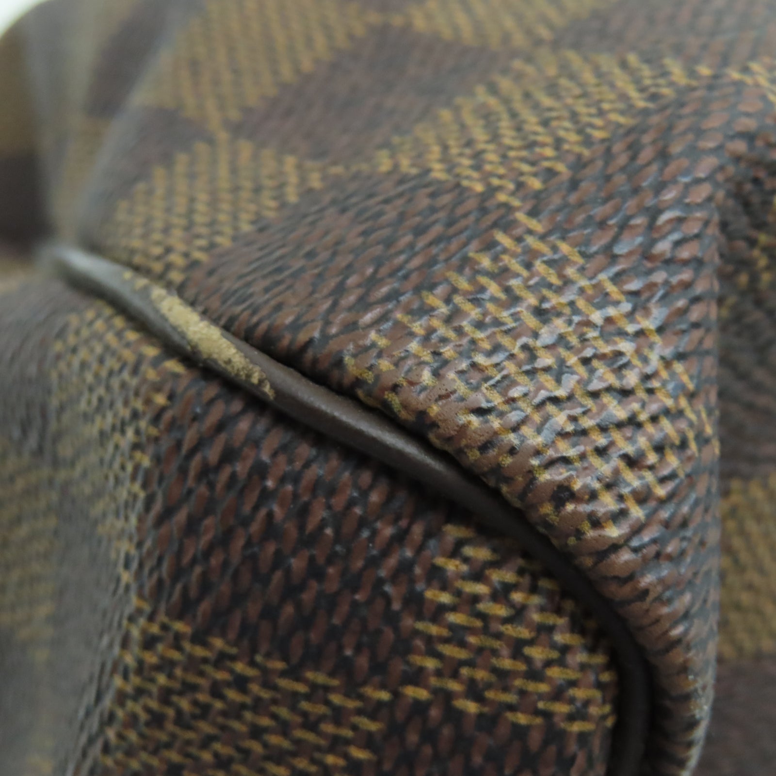 LOUIS VUITTON Damier Speedy 30金扣手挽袋棕色