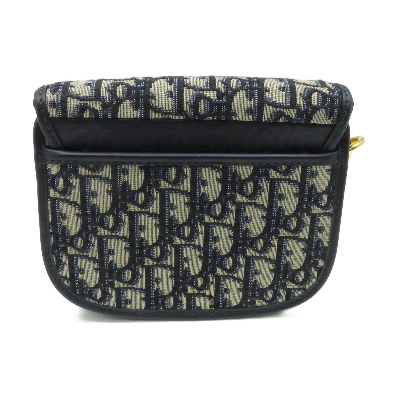 Dior 帆布Bobby Small Chain Shoulder Bag金扣鏈帶肩背袋寶藍色