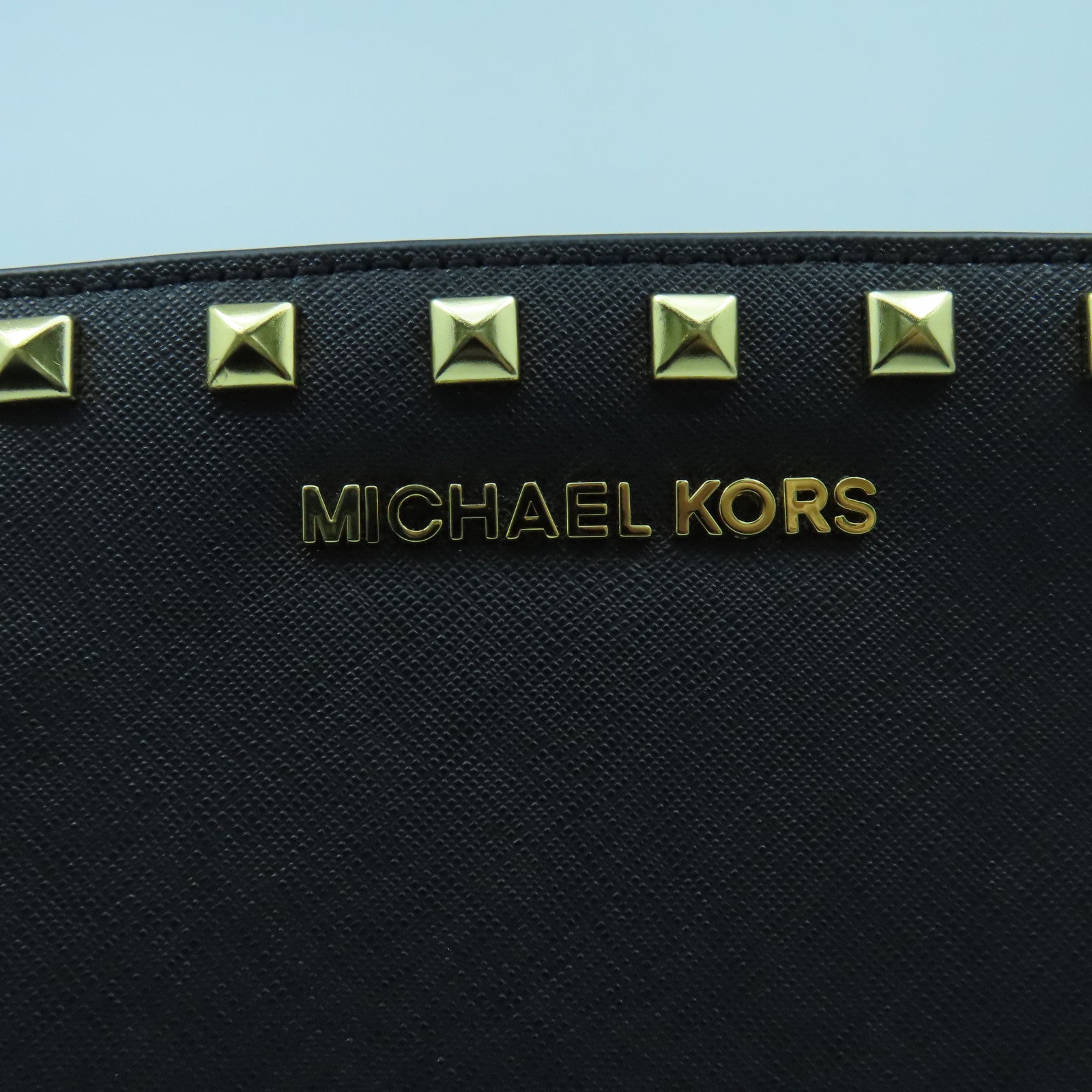 Michael Kors 【激減優惠】牛皮皮革Shoulder Bag金扣肩背袋黑色